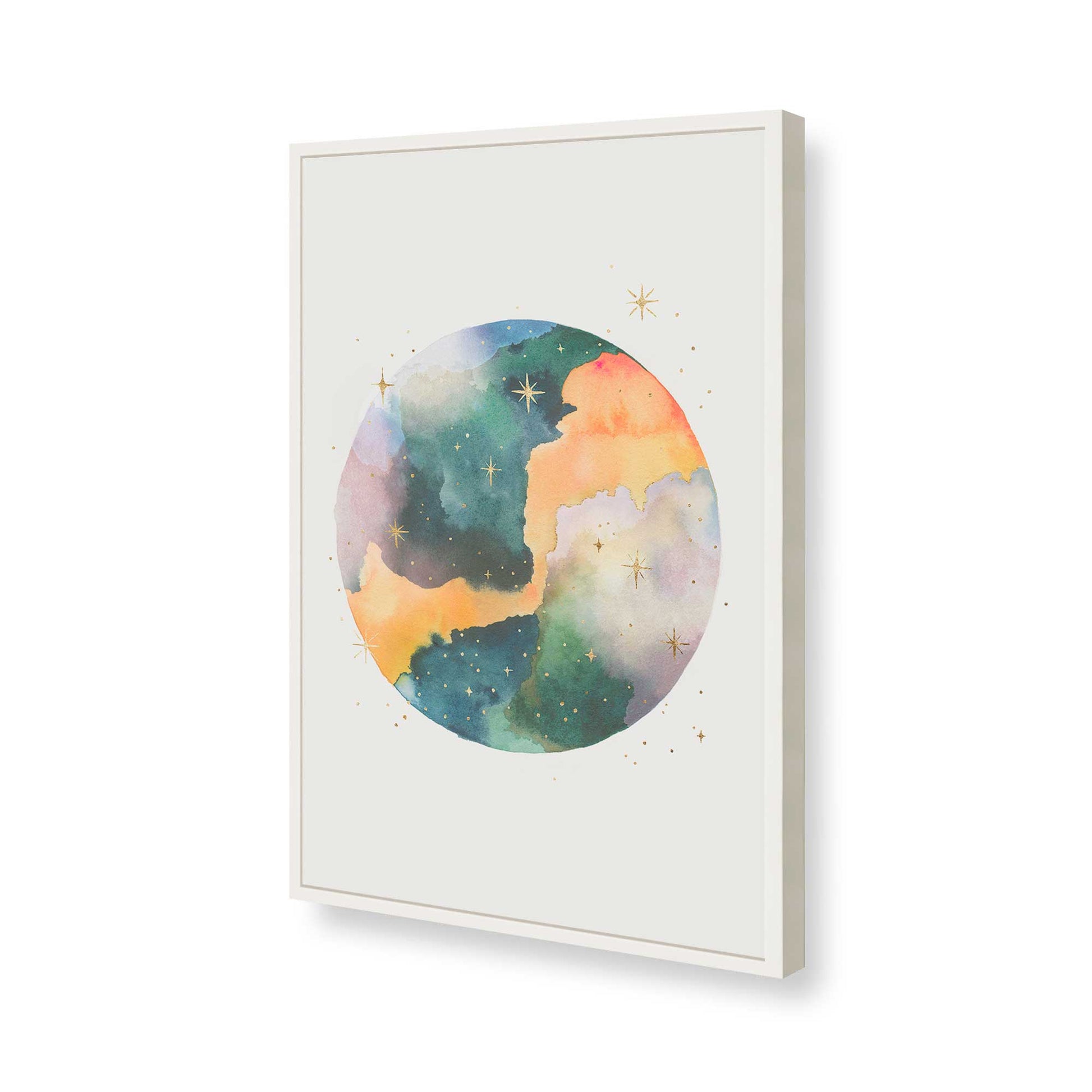 [Color:Opaque White], Picture of art in a Opaque White frame of the corner