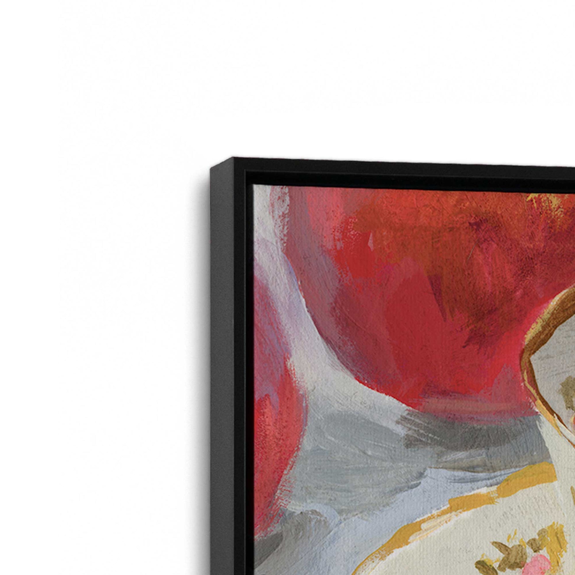 [Color:Satin Black], Picture of art in a Satin Black frame at an angle