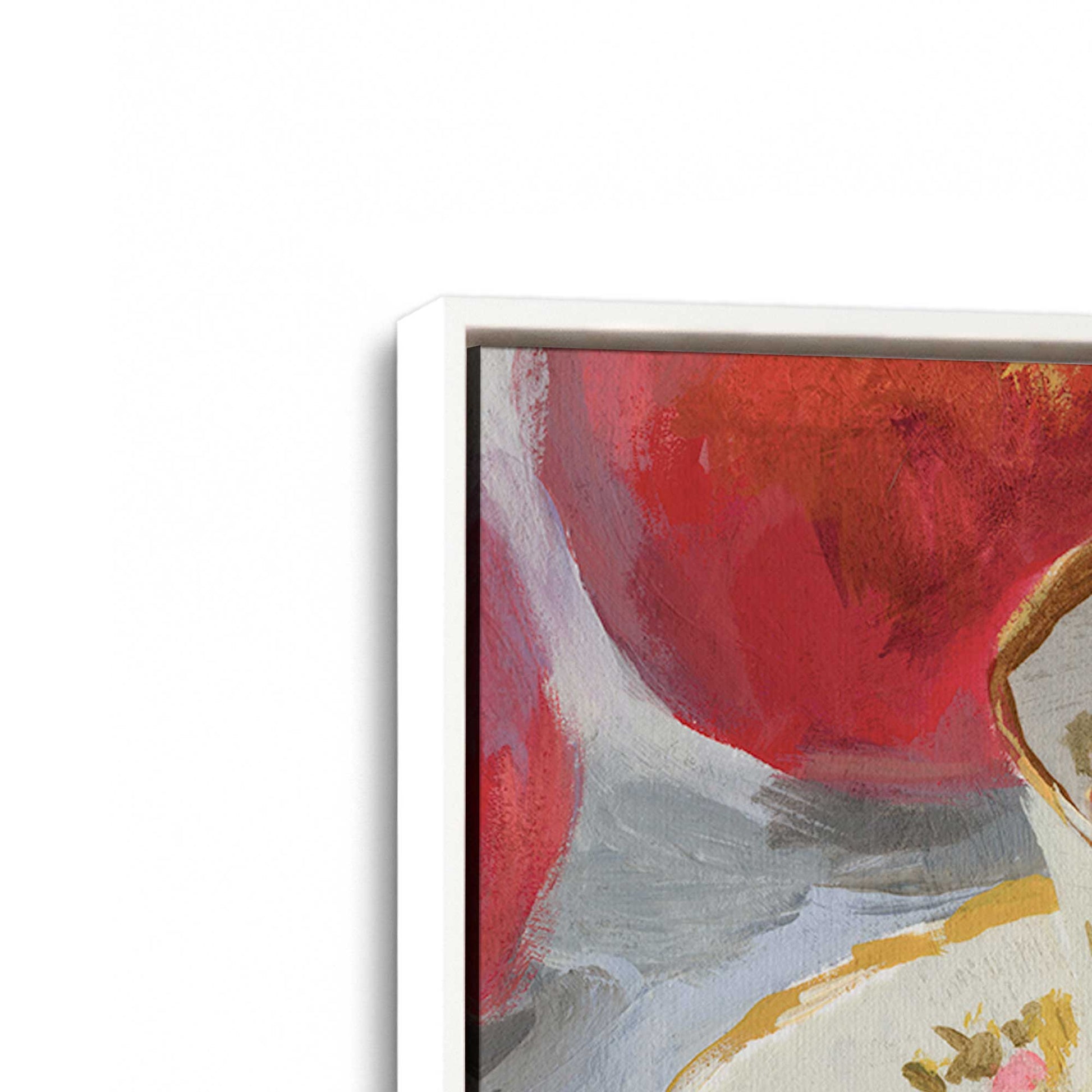 [Color:Opaque White], Picture of art in a White frame at an angle