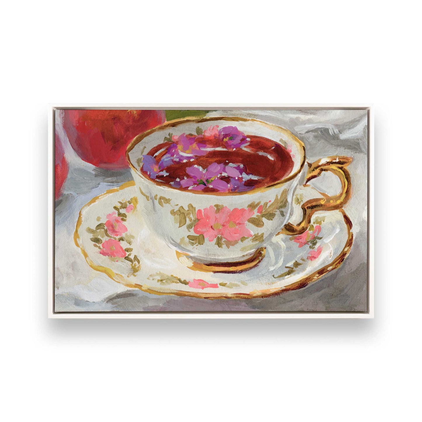 [Color:Opaque White], Picture of art in a White frame