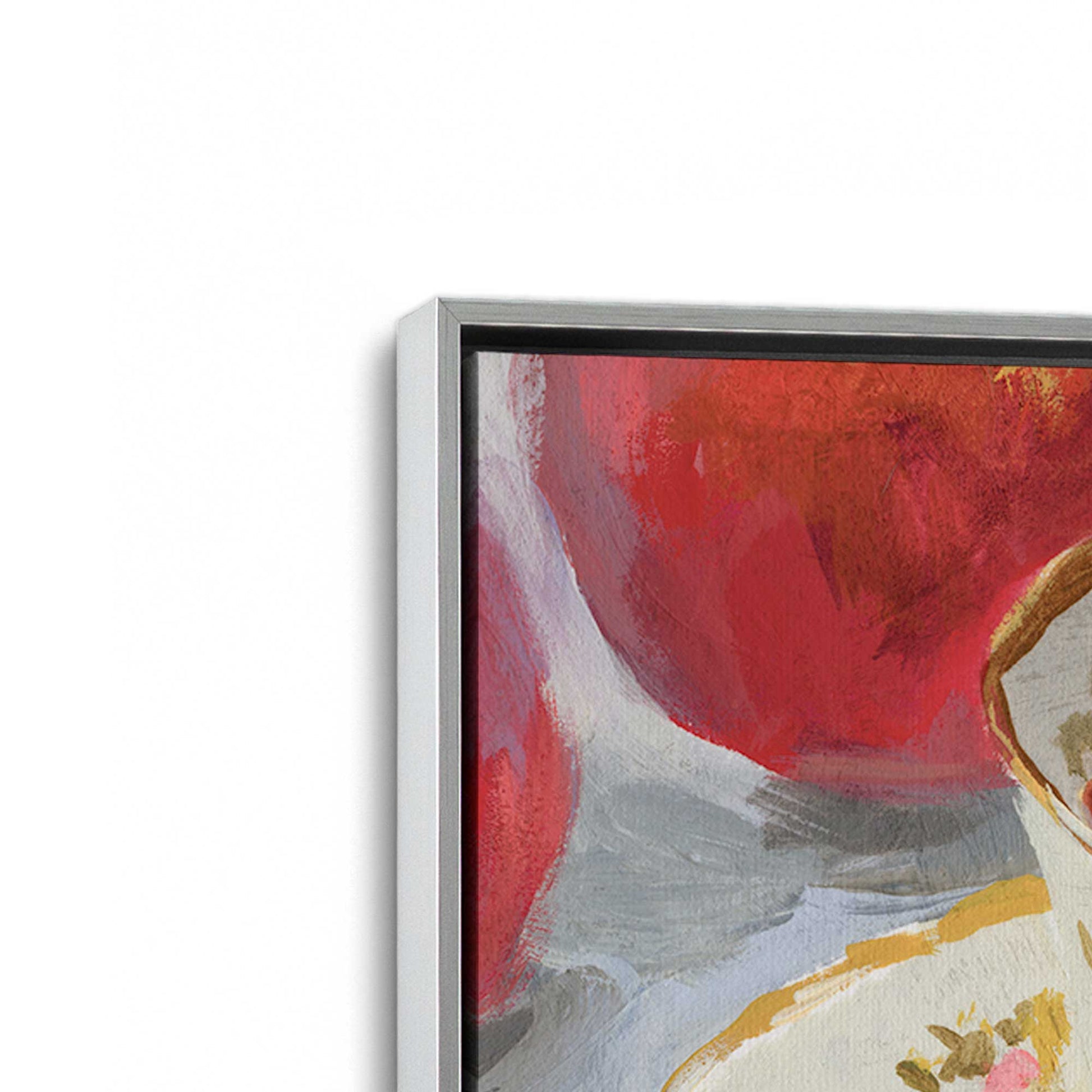 [Color:Polished Chrome], Picture of art in a Polished Chrome frame at an angle