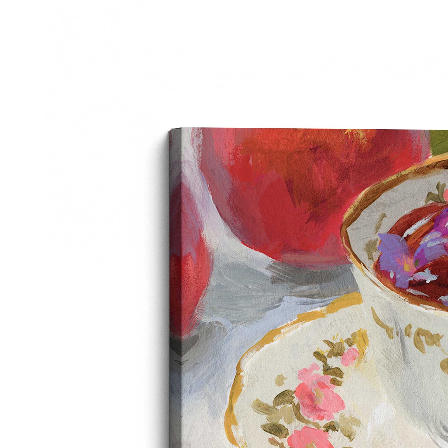 [Color:Stretched Canvas], Picture of the corner of the art