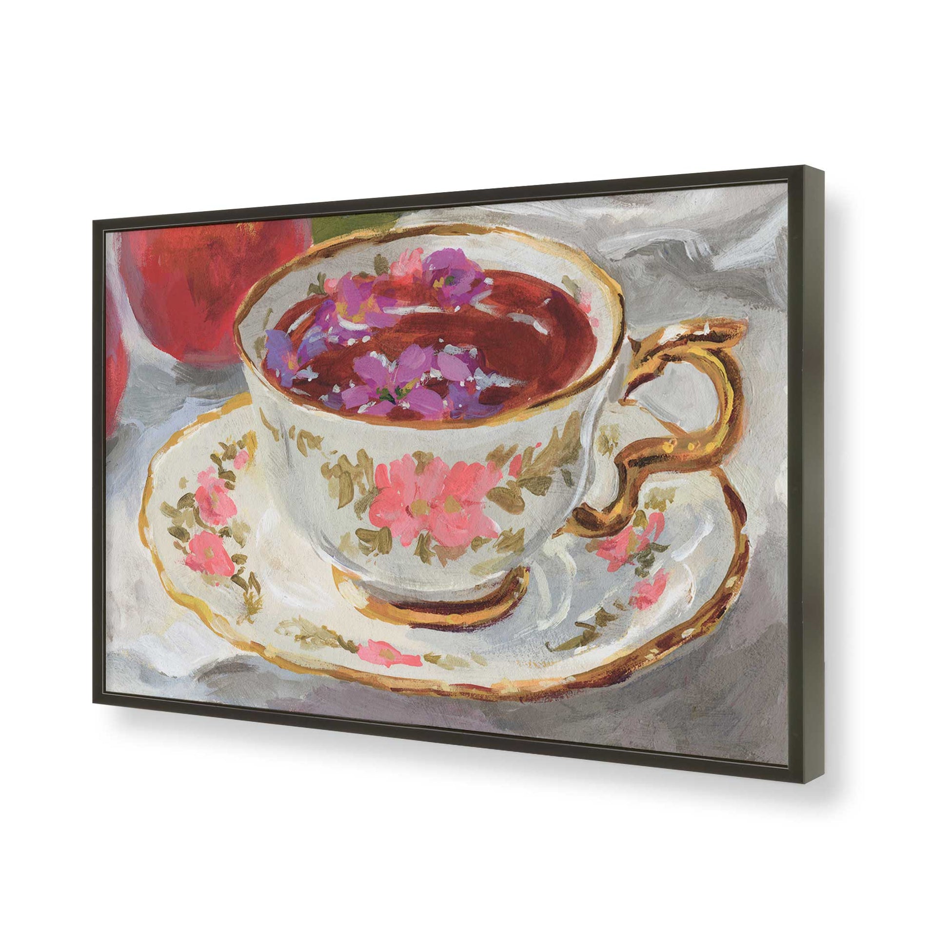 [Color:Satin Black], Picture of art in a Satin Black frame of the corner