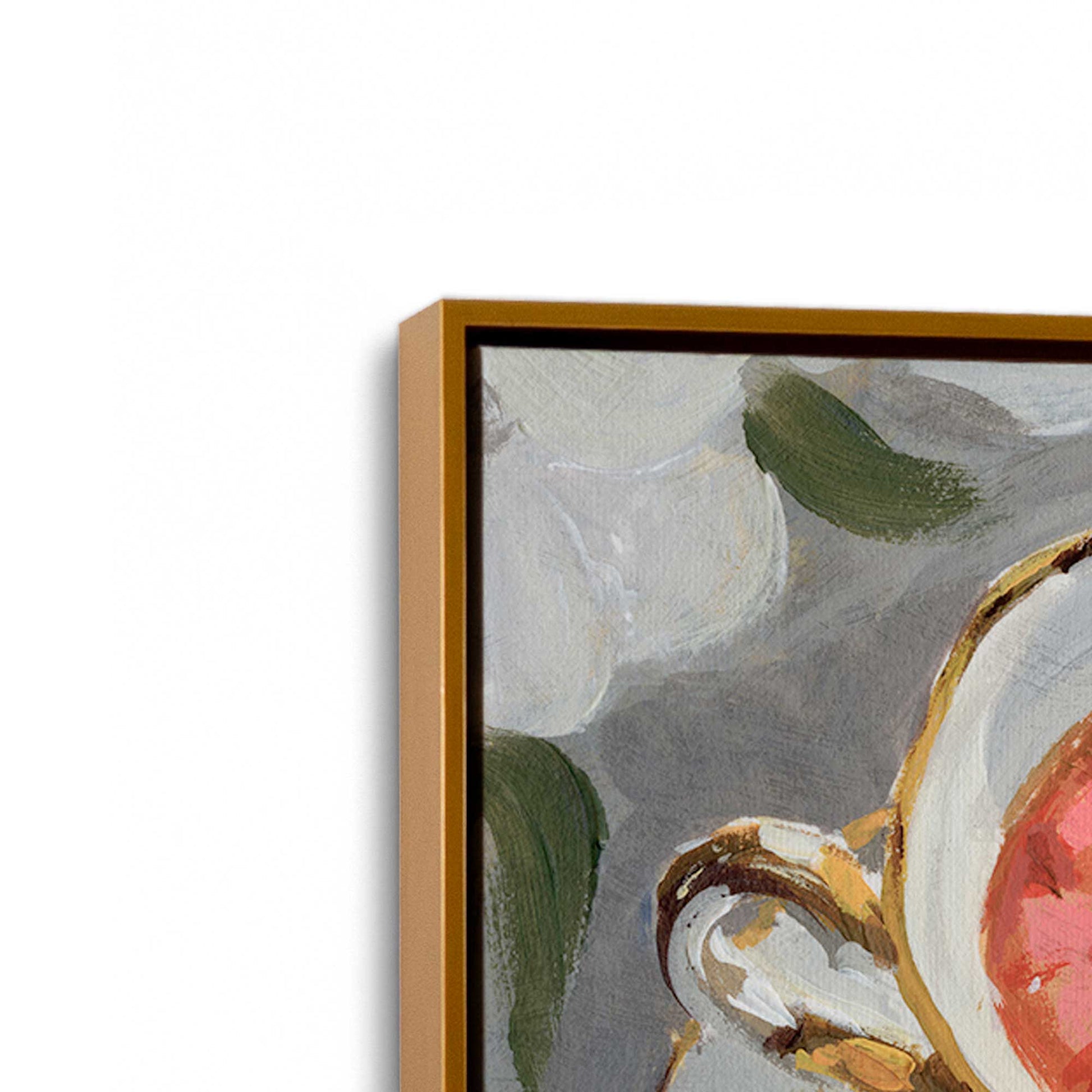 [Color:Polished Gold], Picture of art in a Polished Gold frame at an angle