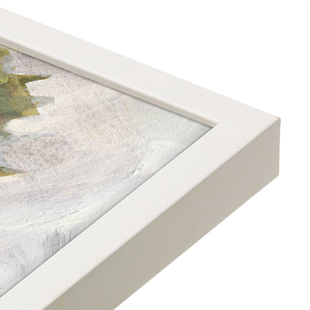 [Color:Opaque White], Picture of art in a Opaque White frame at an angle
