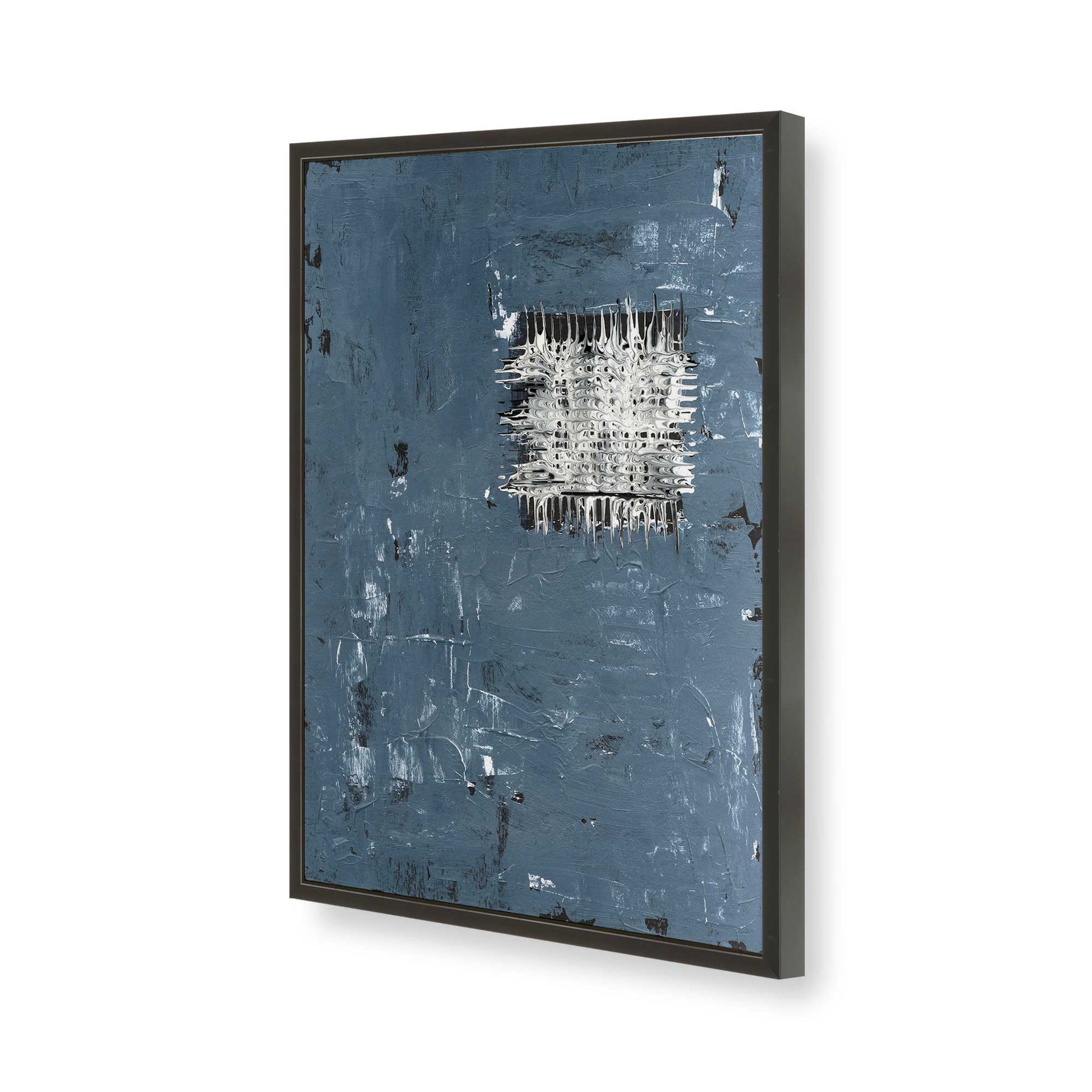 [Color:Satin Black], Picture of art in a Satin Black frame of the corner
