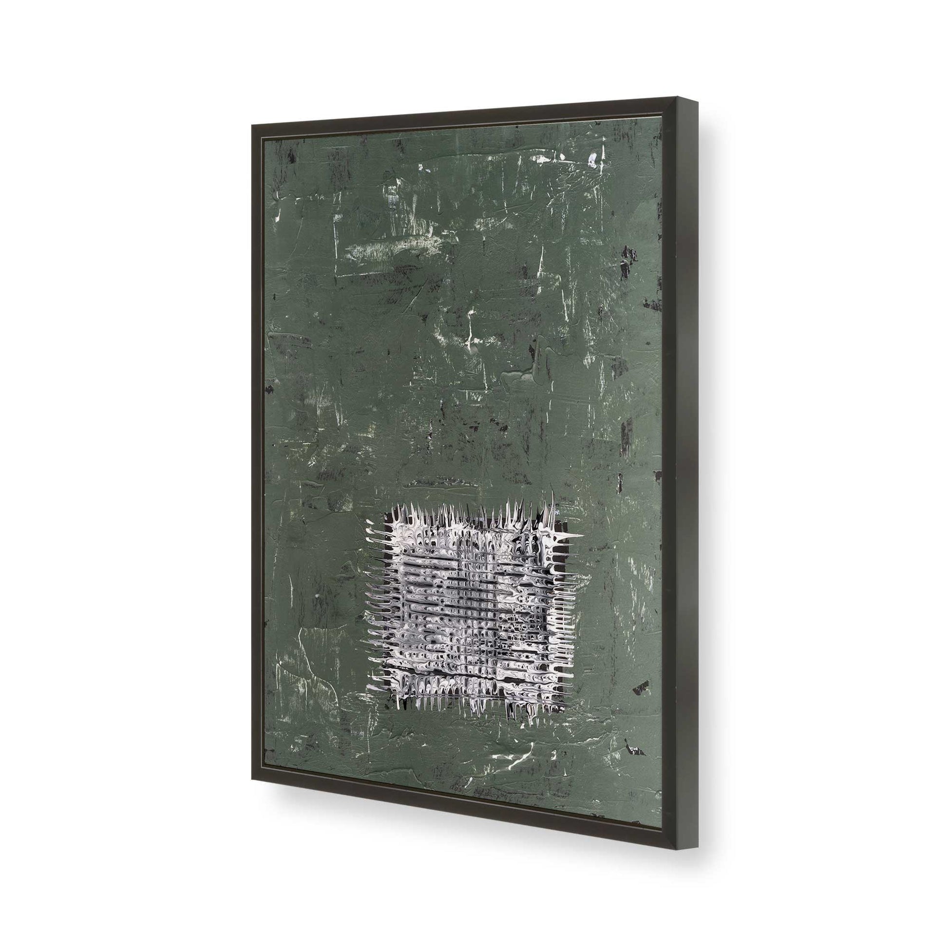 [Color:Satin Black], Picture of art in a Satin Black frame of the corner