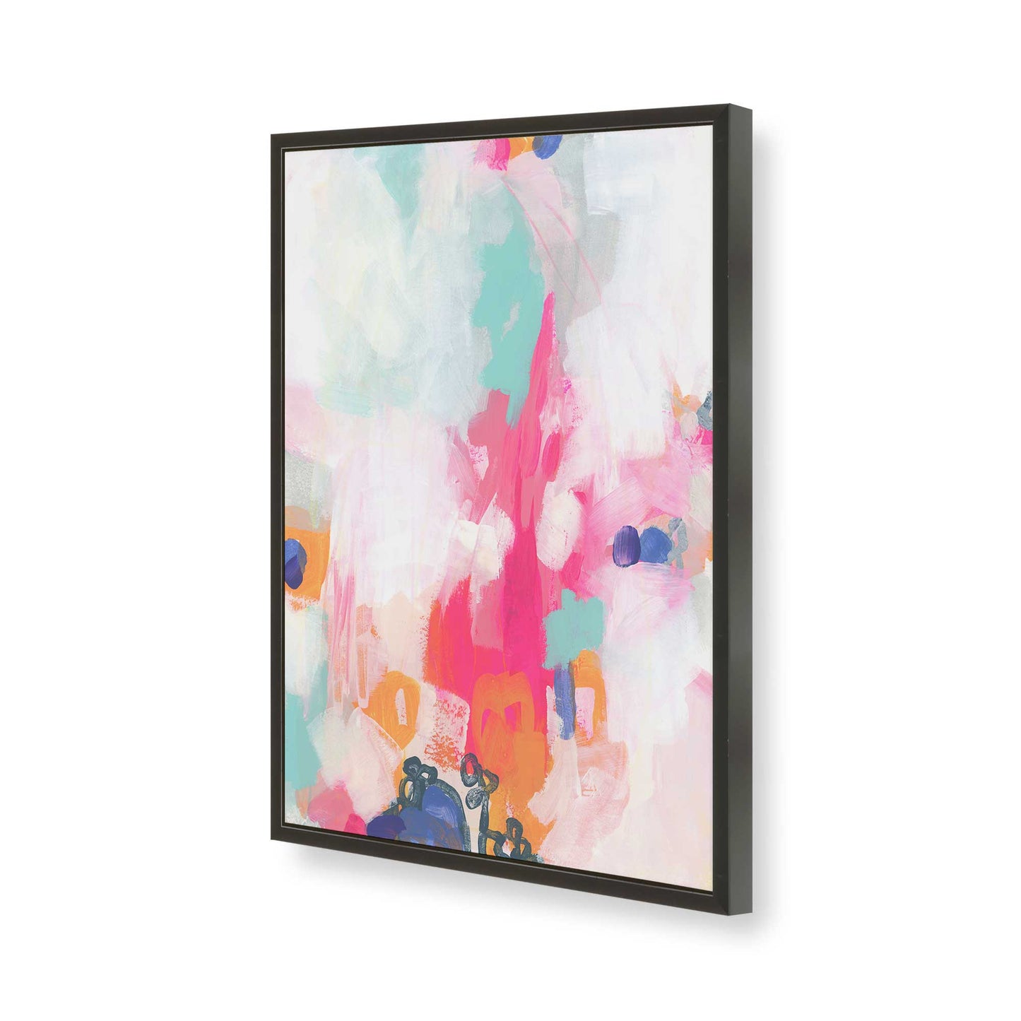 [Color:Satin Black], Picture of art in a Satin Black frame of the corner
