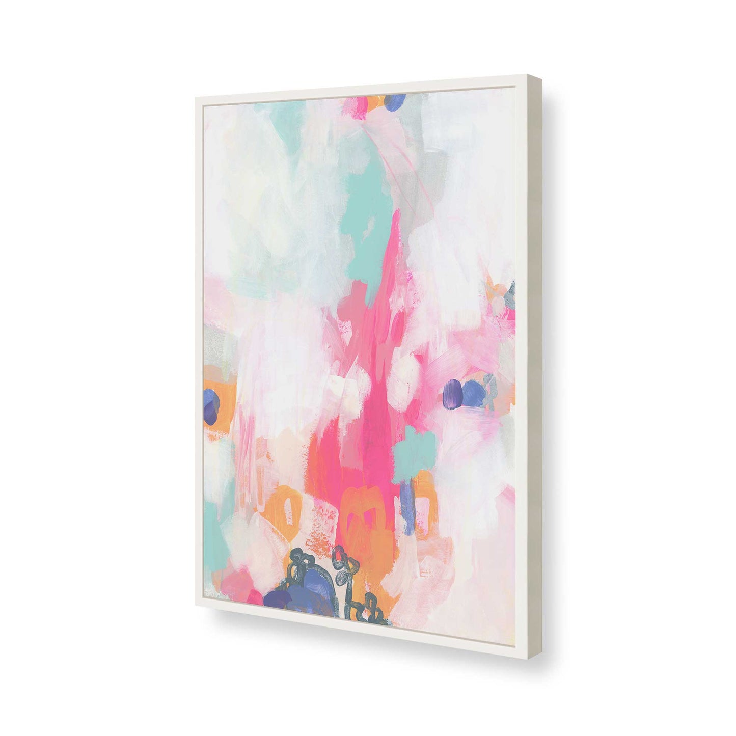[Color:Opaque White], Picture of art in a Opaque White frame of the corner