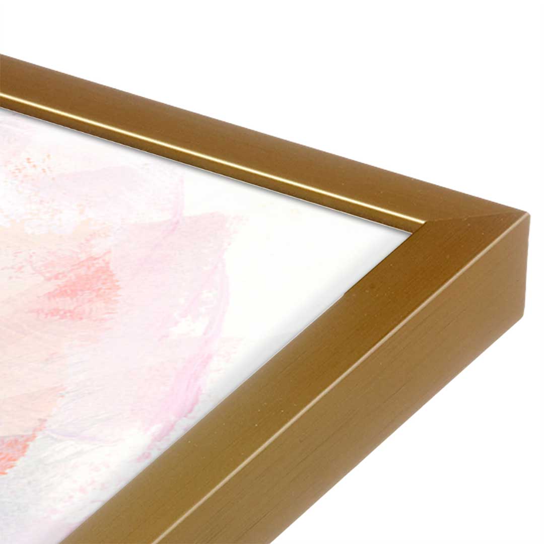 [Color:Polished Gold], Picture of art in a Polished Gold frame at an angle