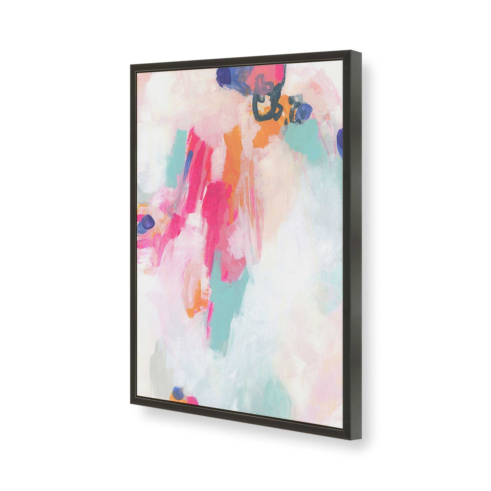[Color:Satin Black], Picture of art in a Satin Black frame of the corner