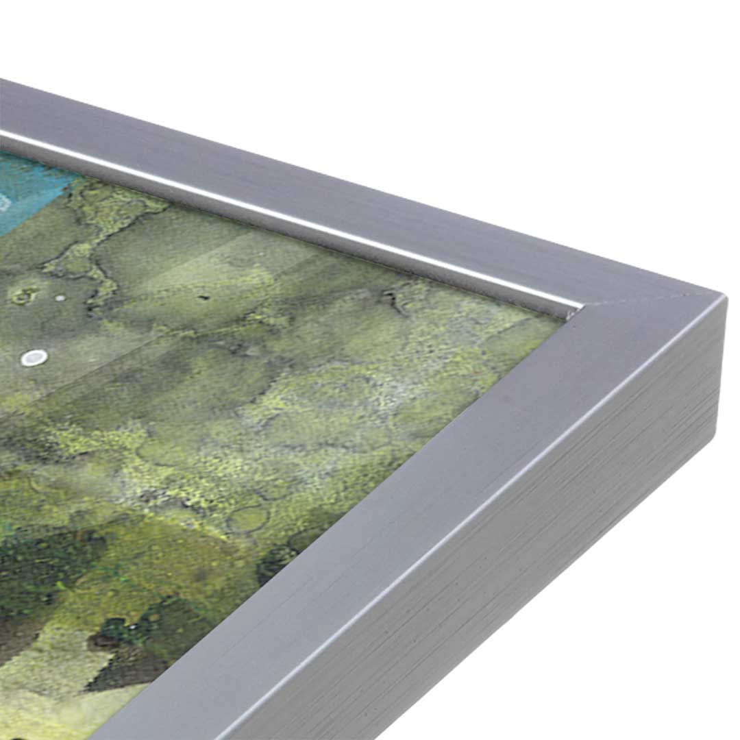 [Color:Polished Chrome], Picture of art in a Polished Chrome frame at an angle