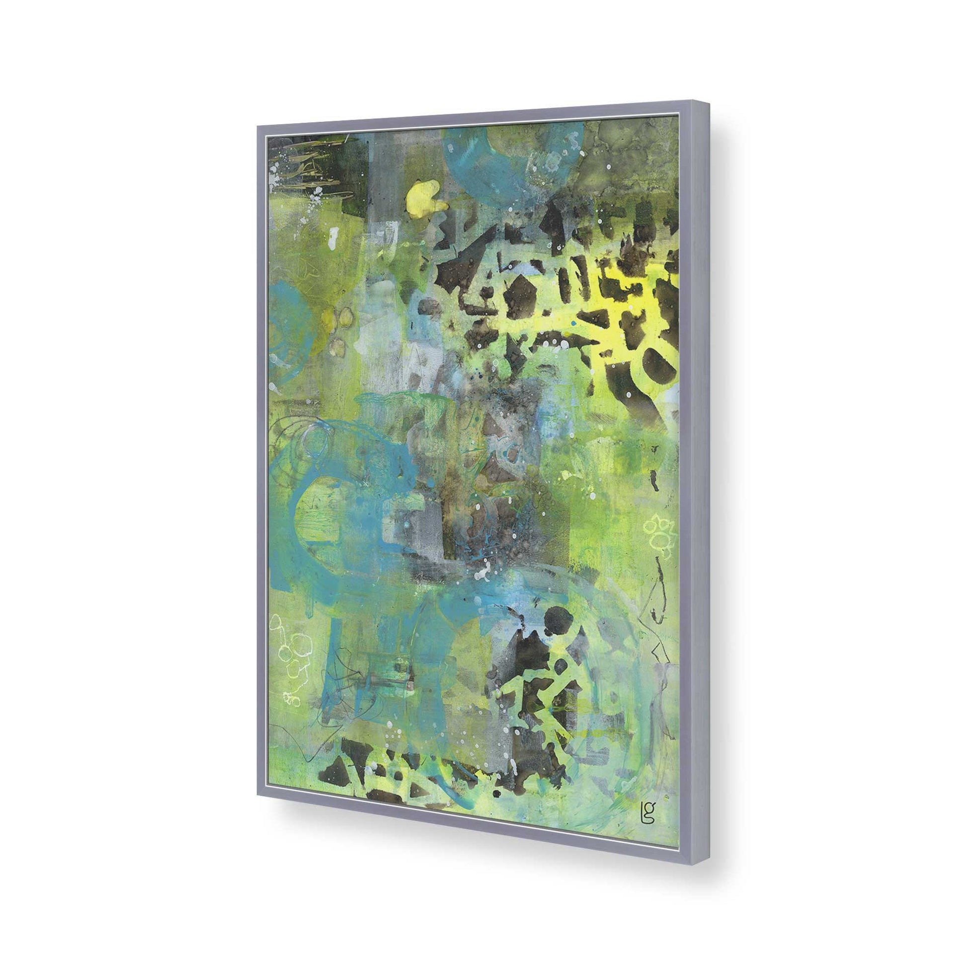 [Color:Polished Chrome], Picture of art in a Polished Chrome frame of the corner