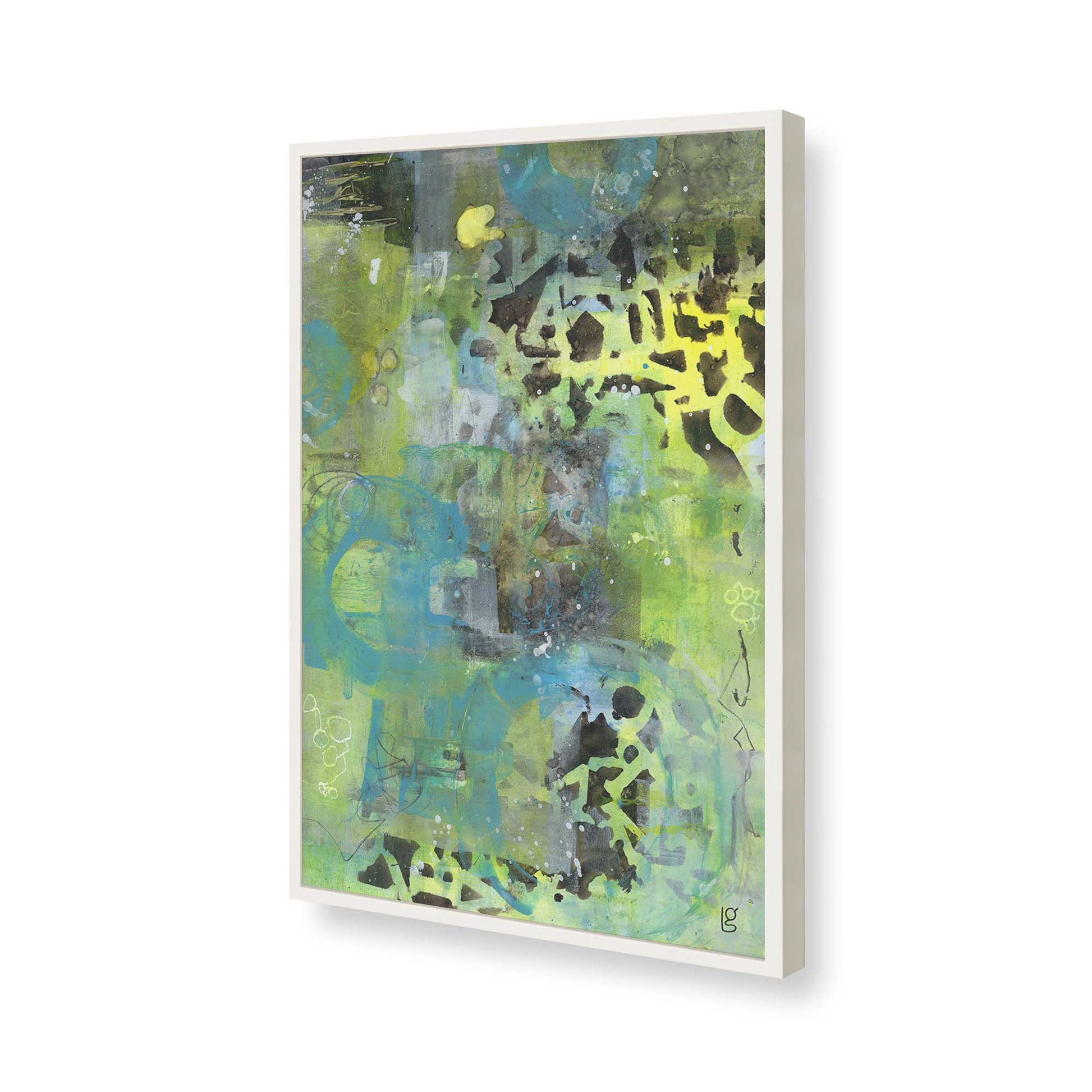 [Color:Opaque White], Picture of art in a Opaque White frame of the corner