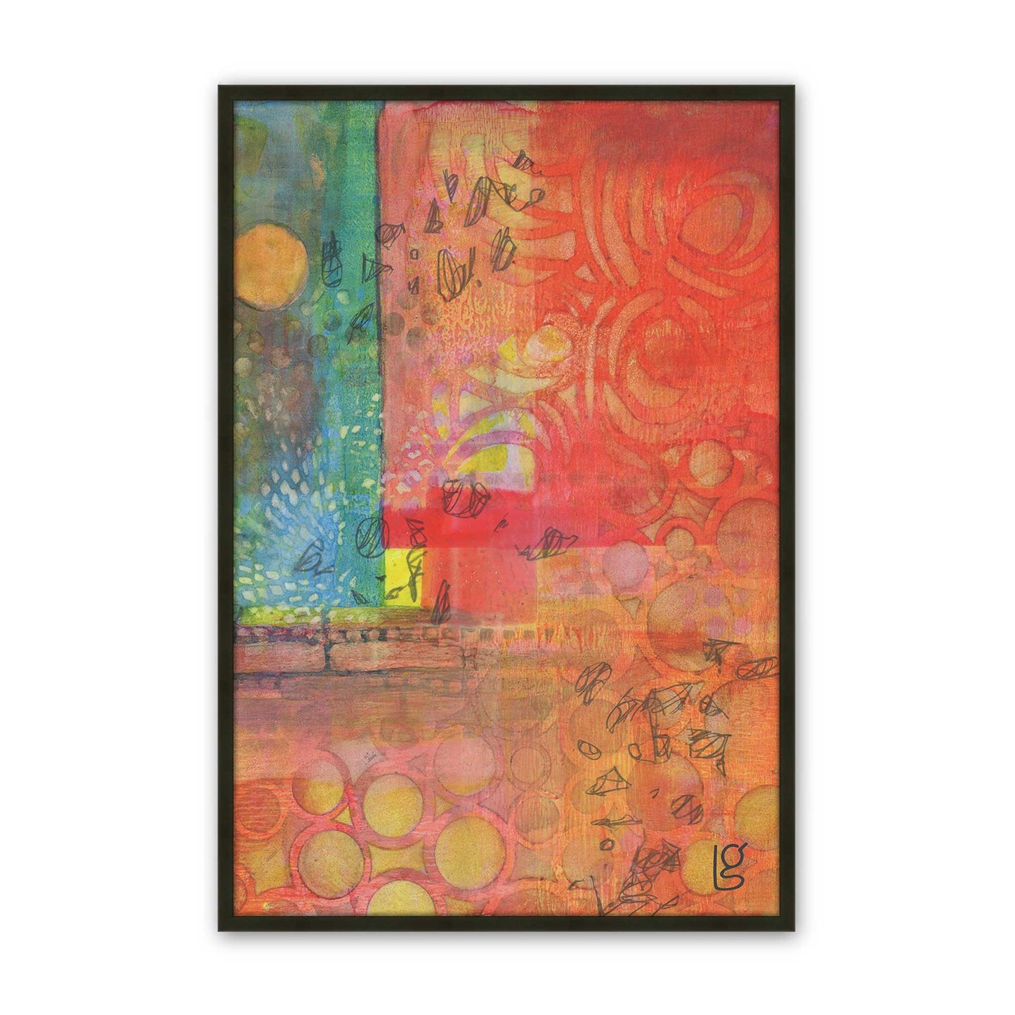 [Color:Satin Black], Picture of art in a Satin Black frame