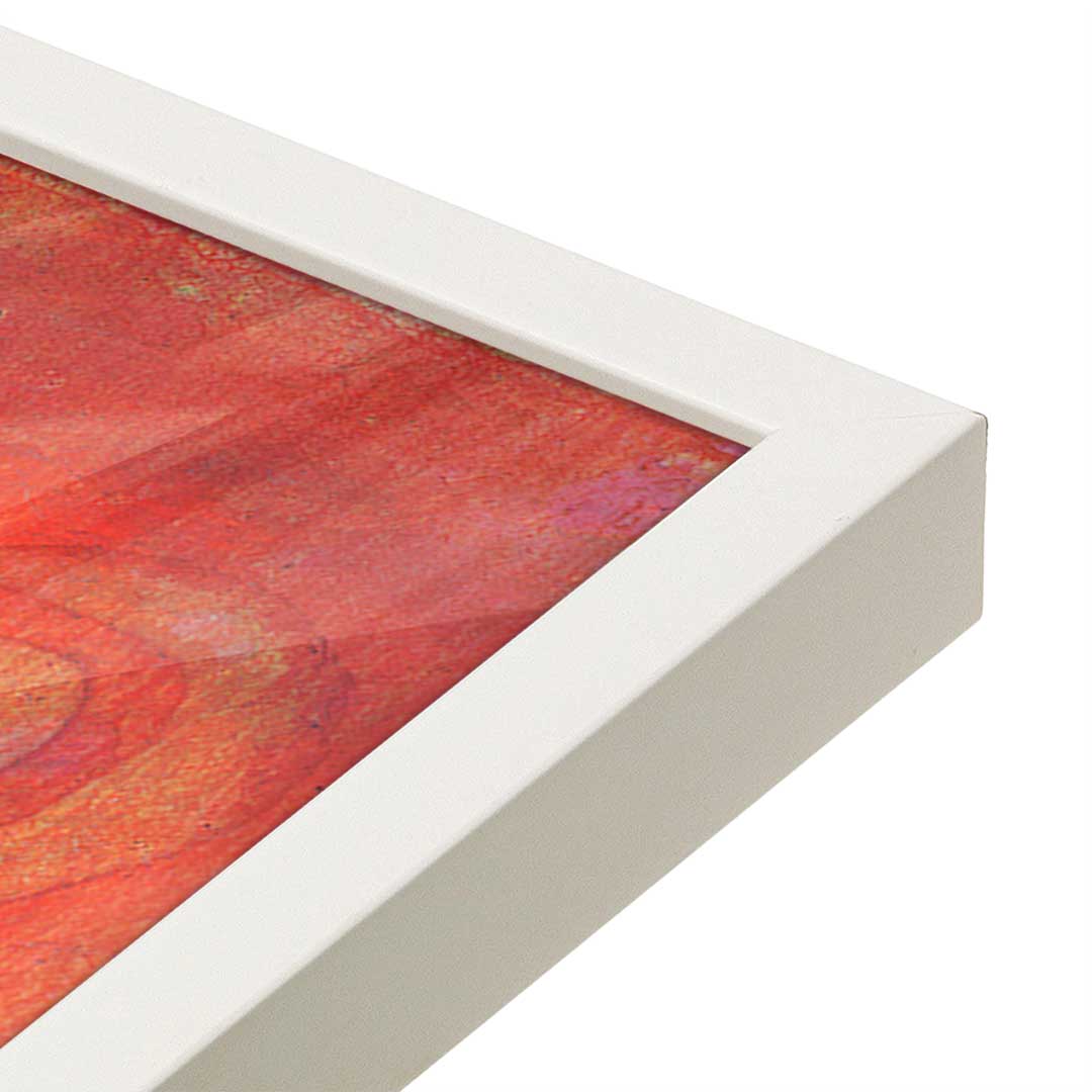 [Color:Opaque White], Picture of art in a Opaque White frame at an angle