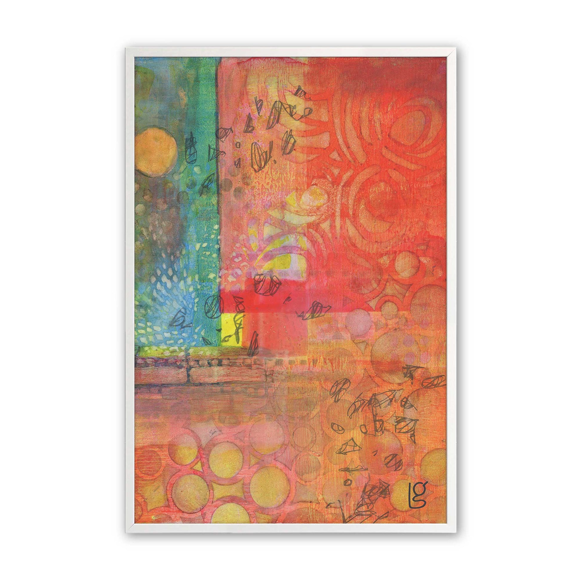 [Color:Opaque White], Picture of art in a Opaque White frame