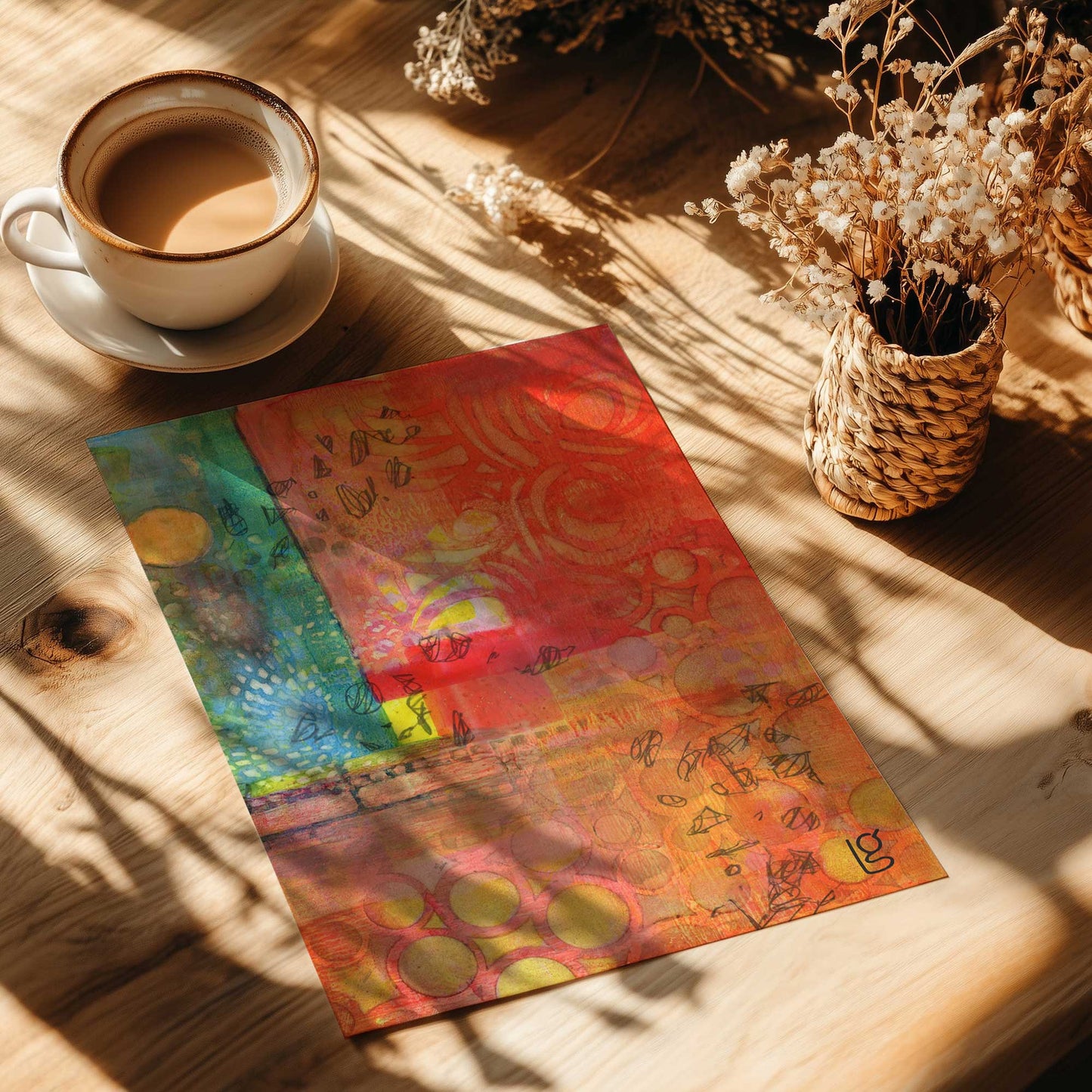[Color:Rolled Print], Picture of close up of art