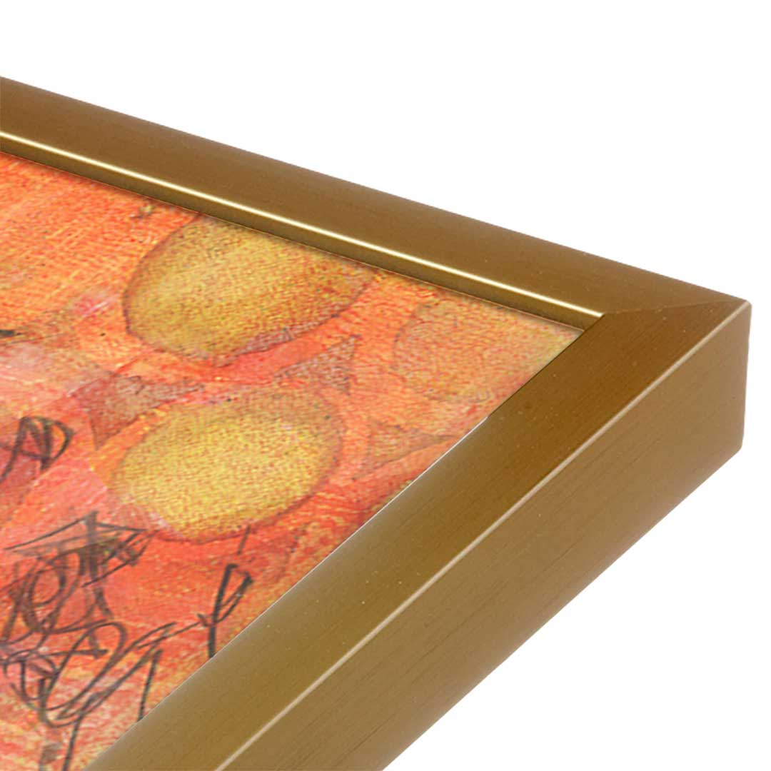 [Color:Polished Gold], Picture of art in a Polished Gold frame at an angle
