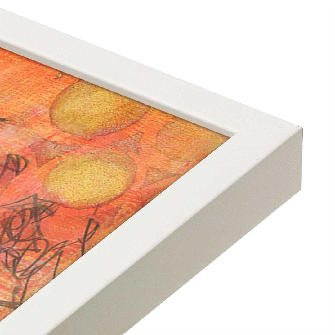 [Color:Opaque White], Picture of art in a Opaque White frame at an angle