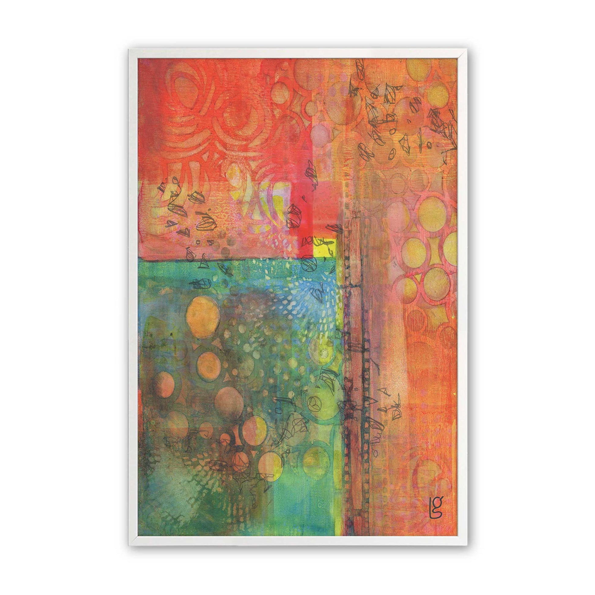 [Color:Opaque White], Picture of art in a Opaque White frame