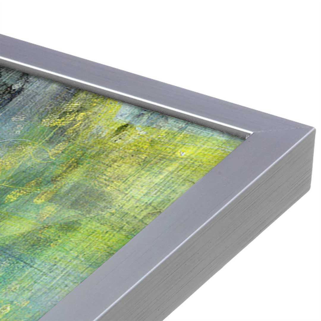 [Color:Polished Chrome], Picture of art in a Polished Chrome frame at an angle