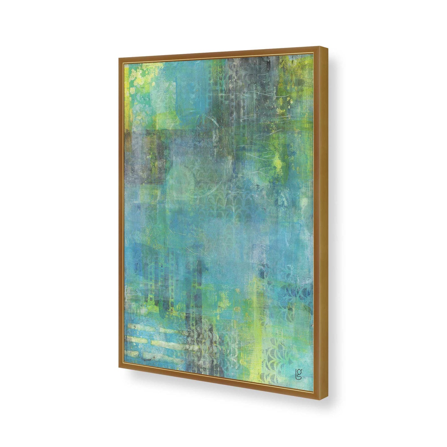 [Color:Polished Gold], Picture of art in a Polished Gold frame of the corner