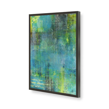 [Color:Satin Black], Picture of art in a Satin Black frame of the corner