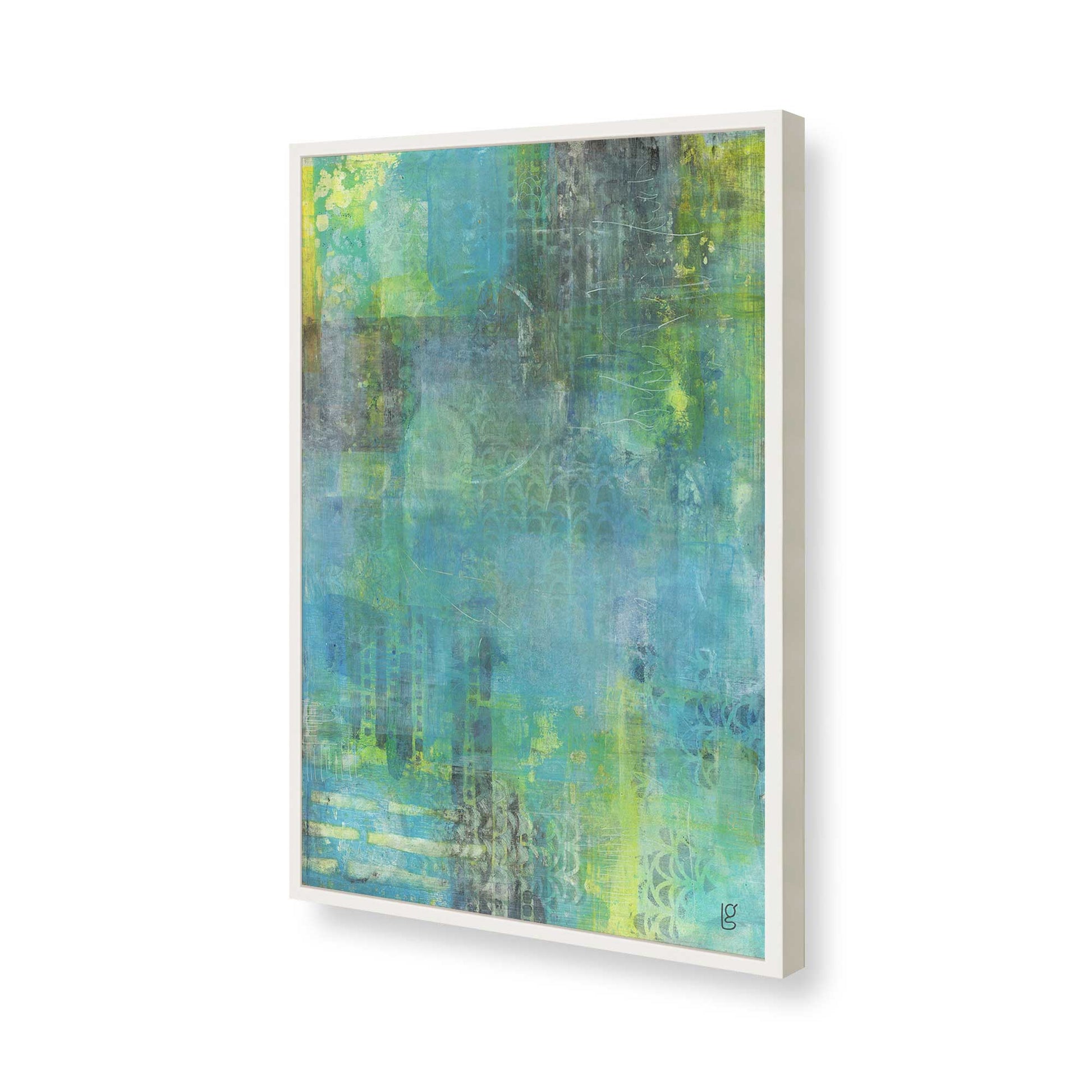 [Color:Opaque White], Picture of art in a Opaque White frame of the corner