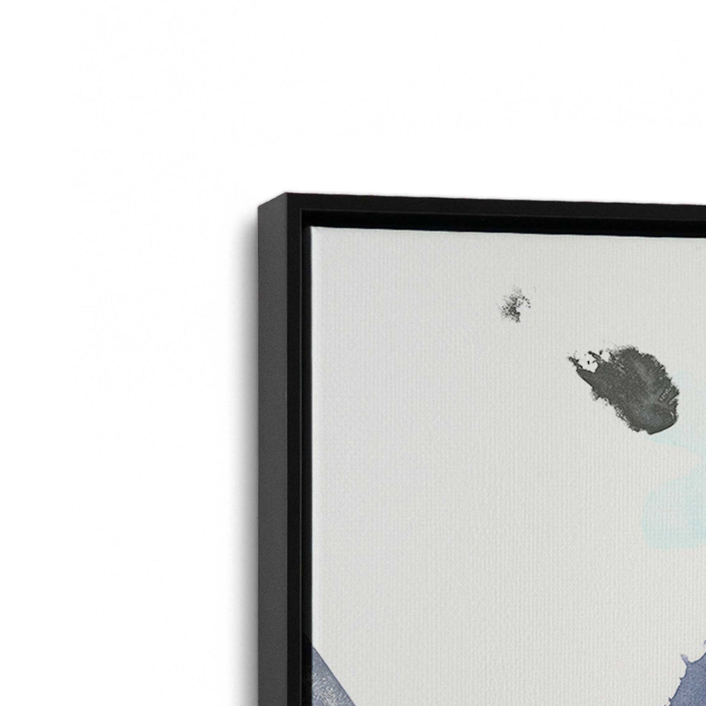 [Color:Satin Black], Picture of art in a Satin Black frame at an angle