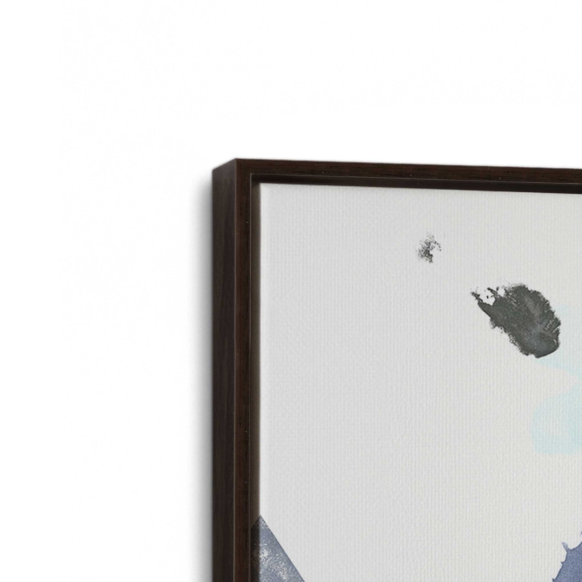 [Color:Espresso], Picture of art in a Espresso frame at an angle