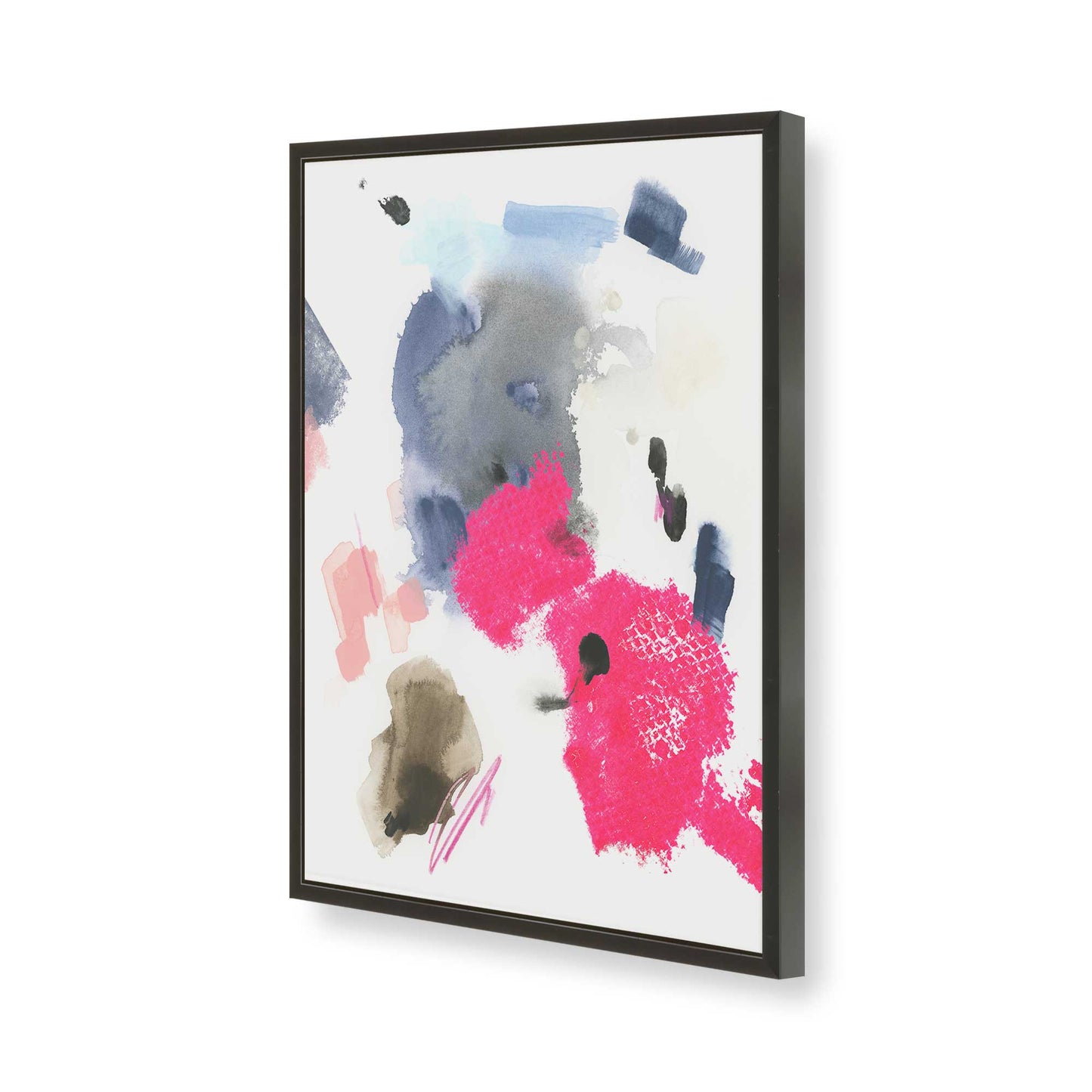 [Color:Satin Black], Picture of art in a Satin Black frame of the corner