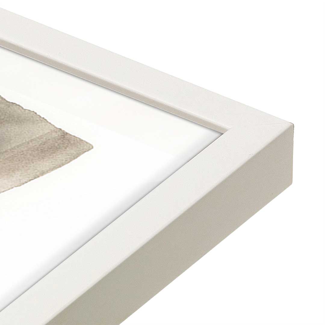 [Color:Opaque White], Picture of art in a Opaque White frame at an angle