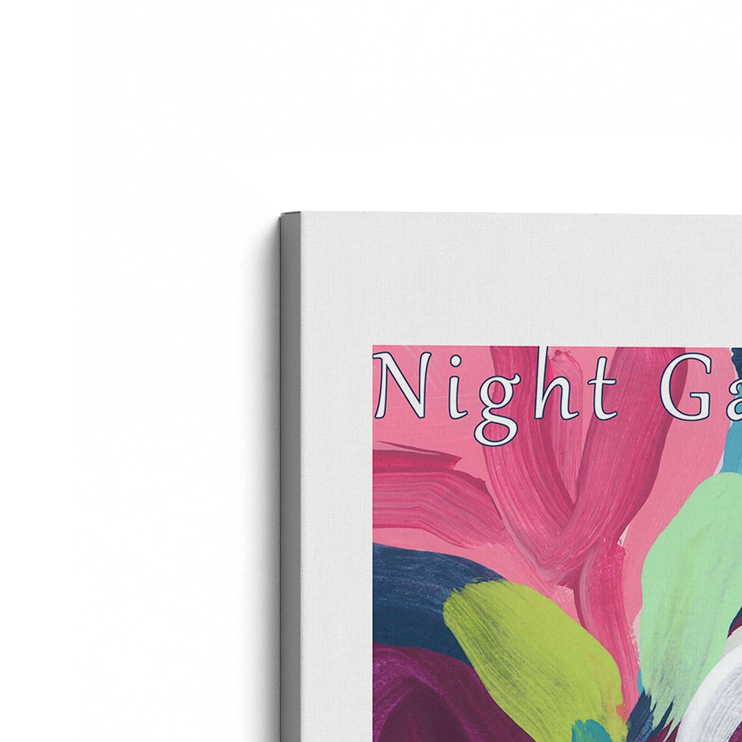 [Color:Stretched Canvas], Picture of the corner of the art