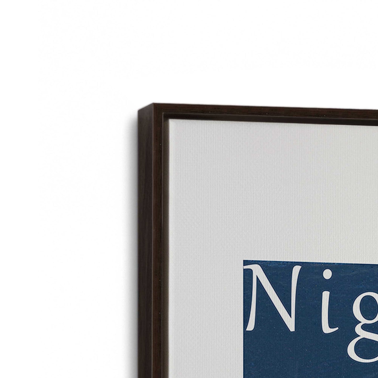 [Color:Espresso], Picture of art in a Espresso frame at an angle