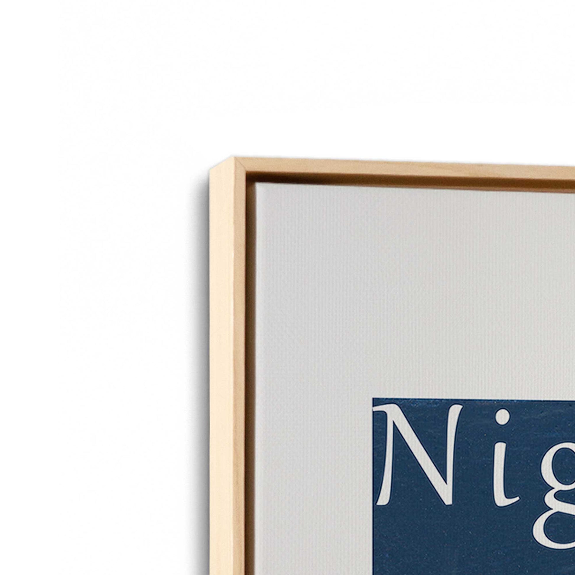 [Color:American Maple], Picture of art in a American Maple frame at an angle