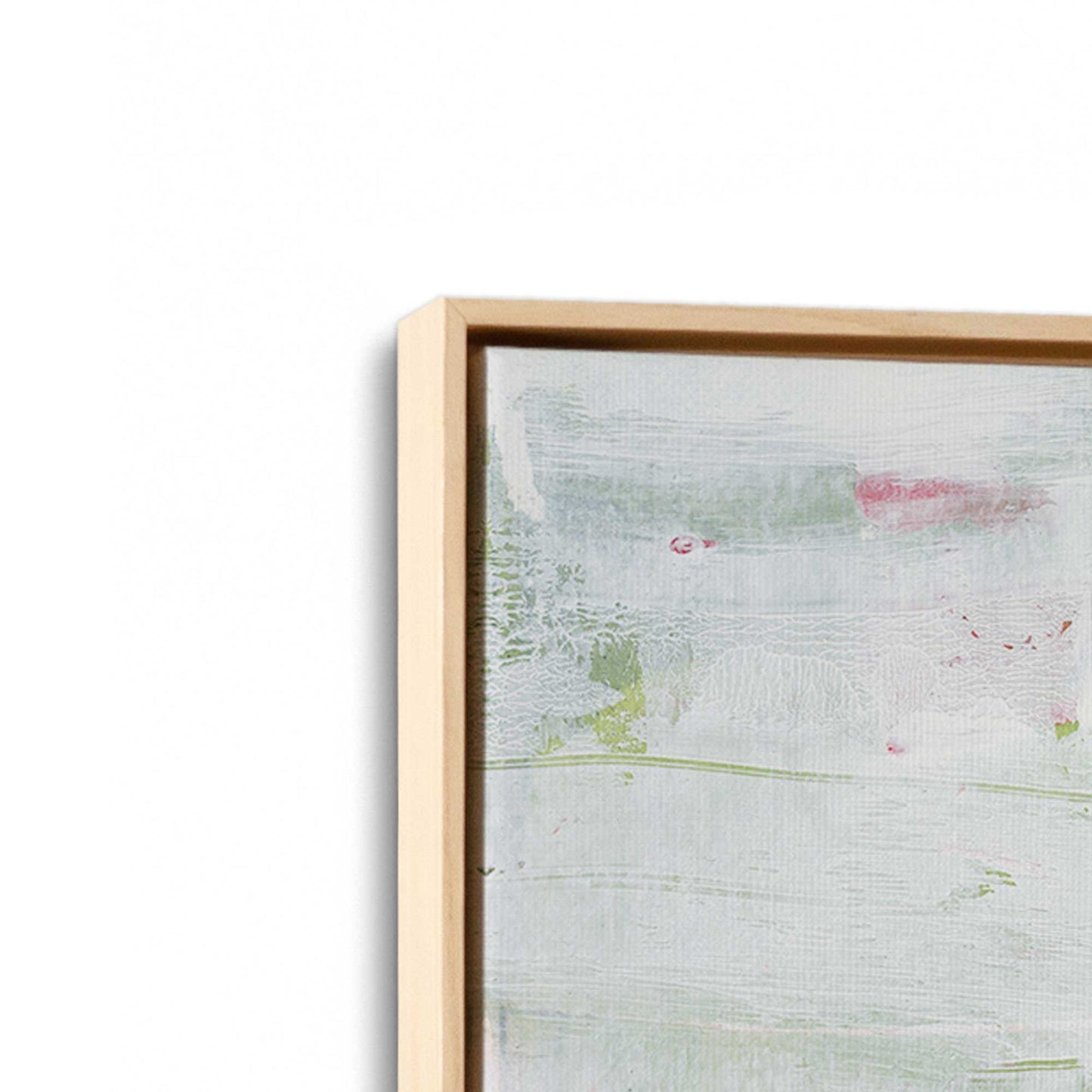 [Color:American Maple], Picture of art in a American Maple frame at an angle