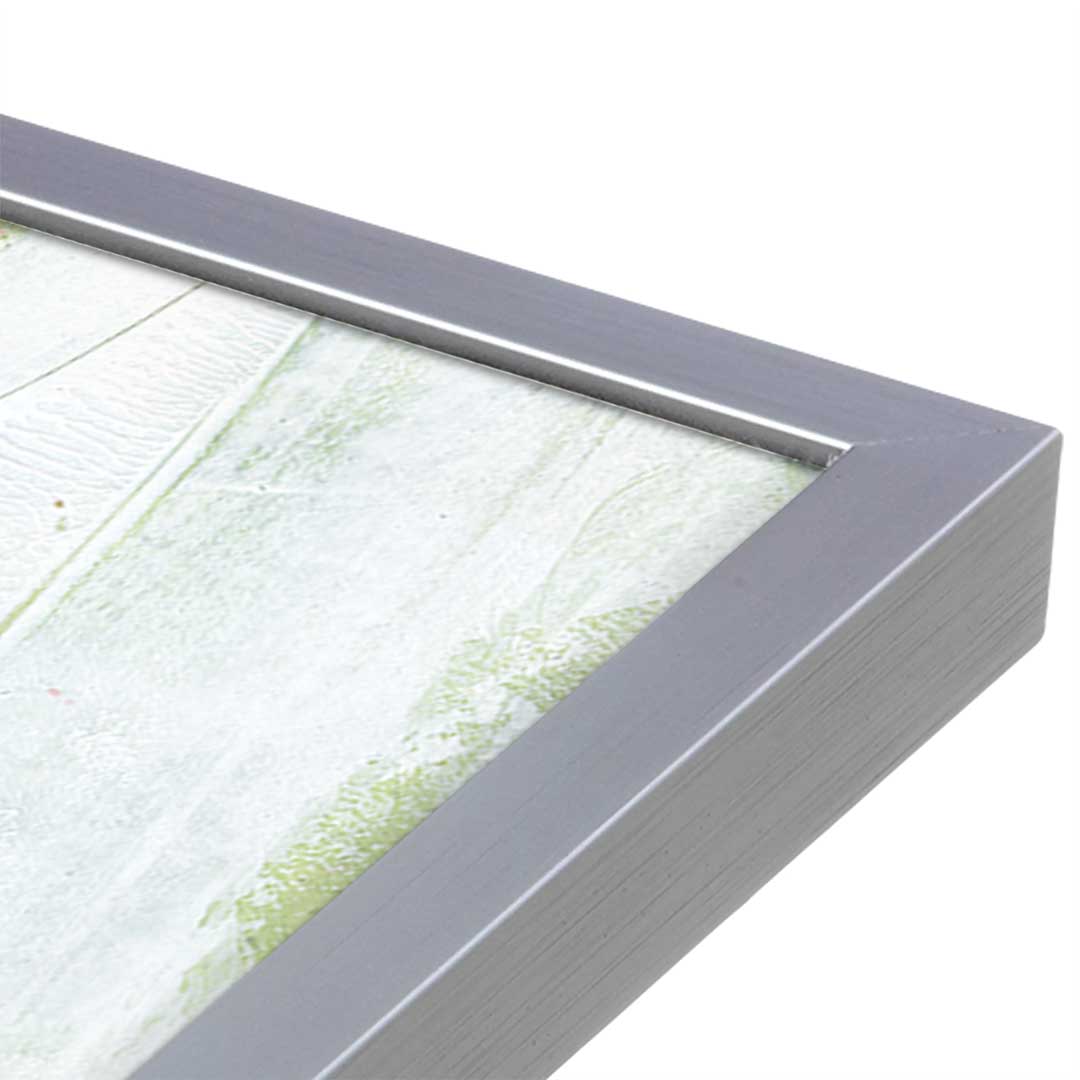 [Color:Polished Chrome], Picture of art in a Polished Chrome frame at an angle