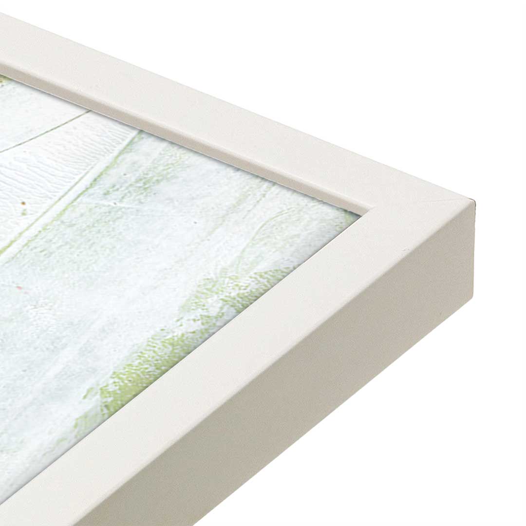[Color:Opaque White], Picture of art in a Opaque White frame at an angle