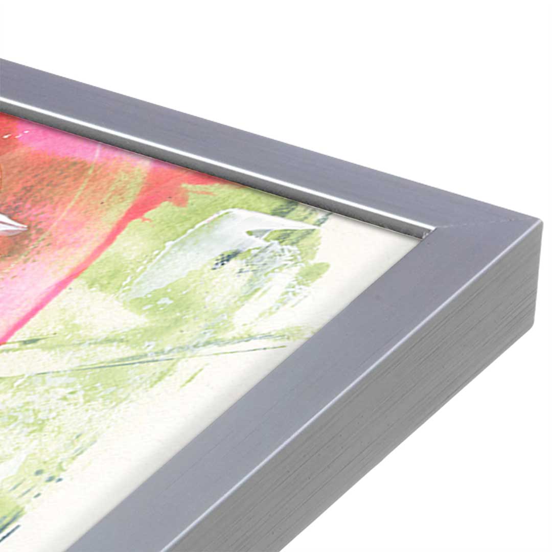 [Color:Polished Chrome], Picture of art in a Polished Chrome frame at an angle