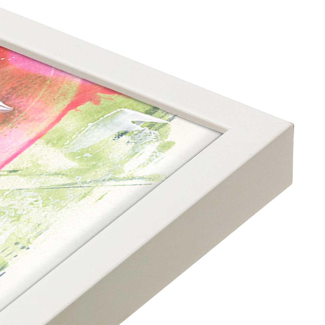 [Color:Opaque White], Picture of art in a Opaque White frame at an angle