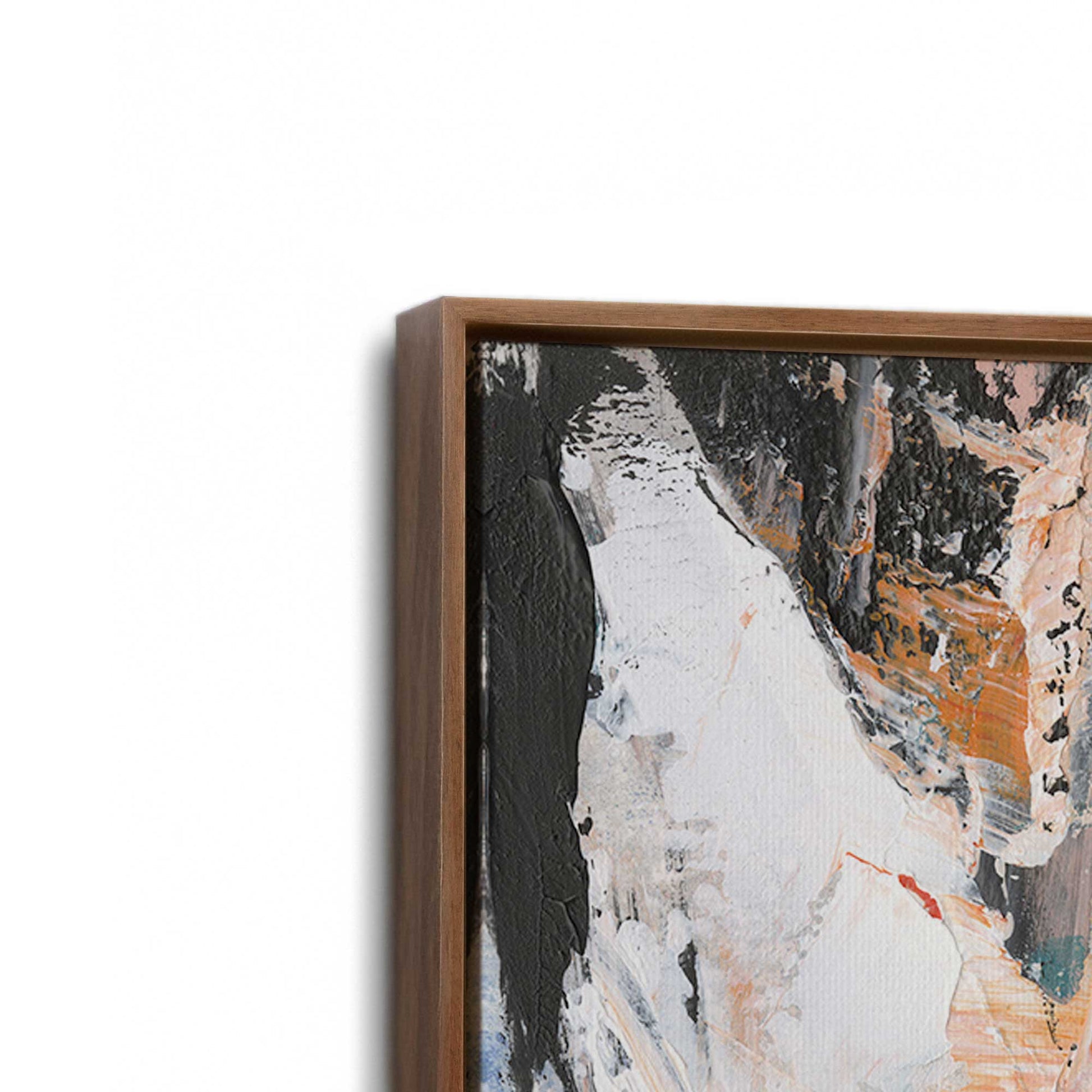 [Color:Walnut], Picture of art in a Walnut frame at an angle