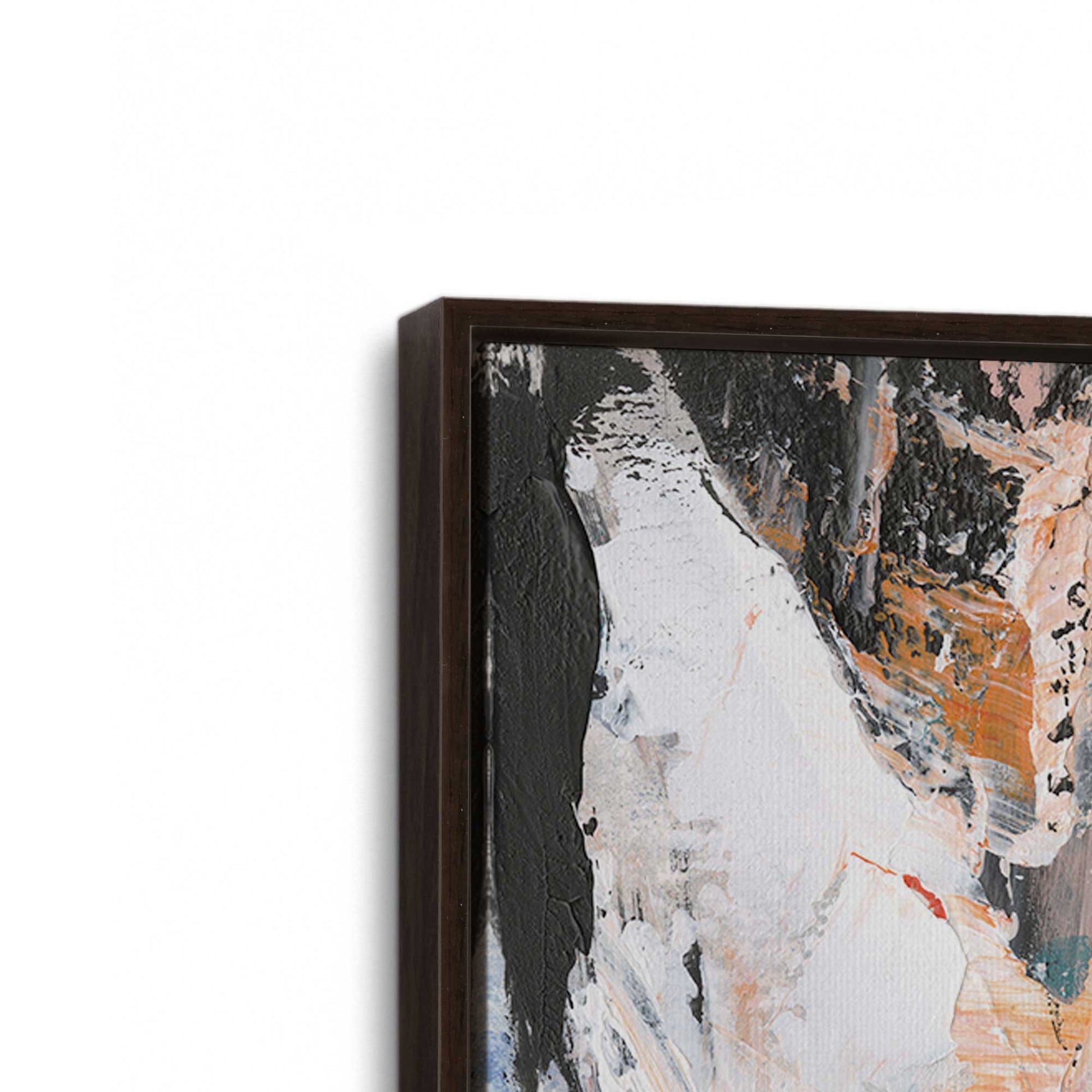 [Color:Espresso], Picture of art in a Espresso frame at an angle