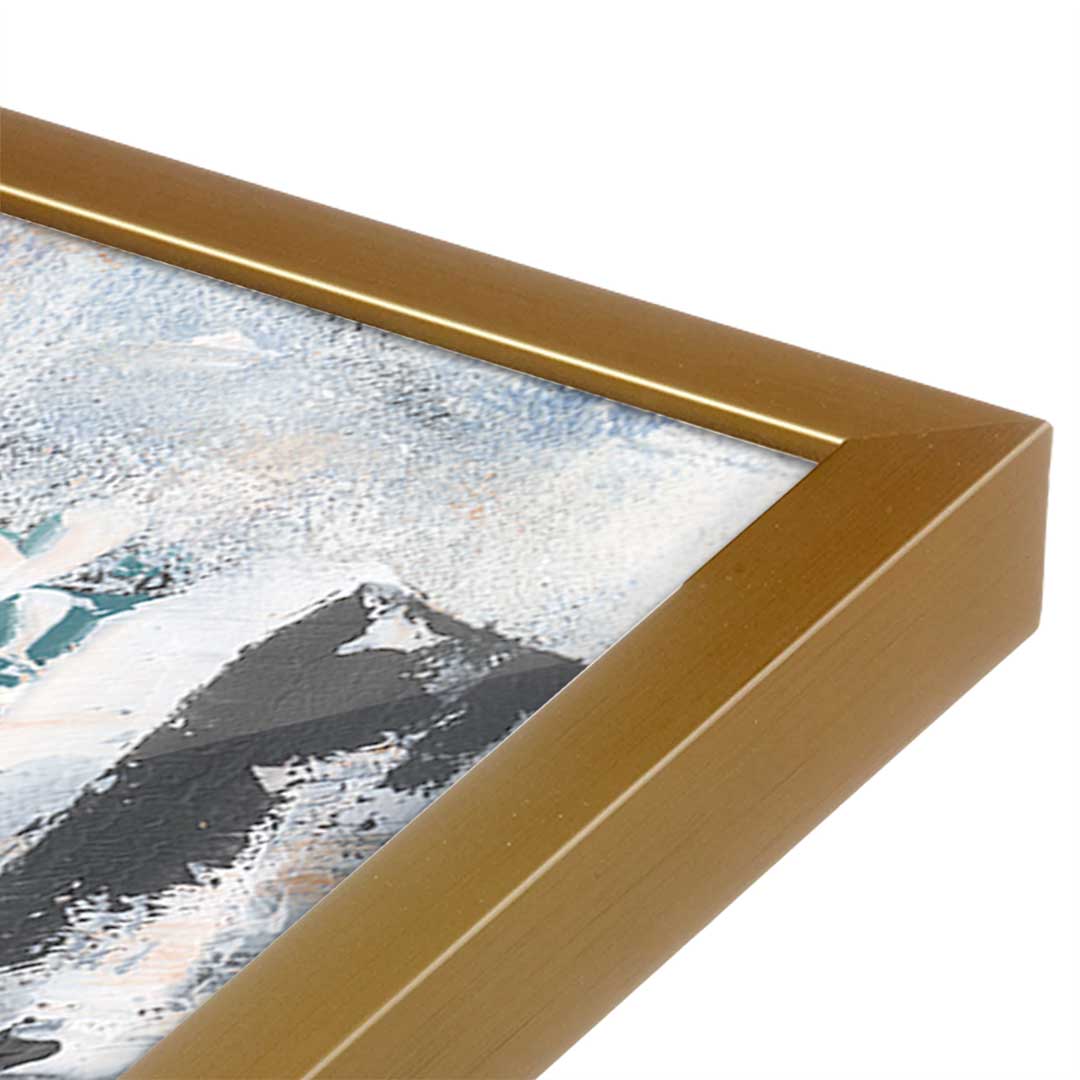 [Color:Polished Gold], Picture of art in a Polished Gold frame at an angle