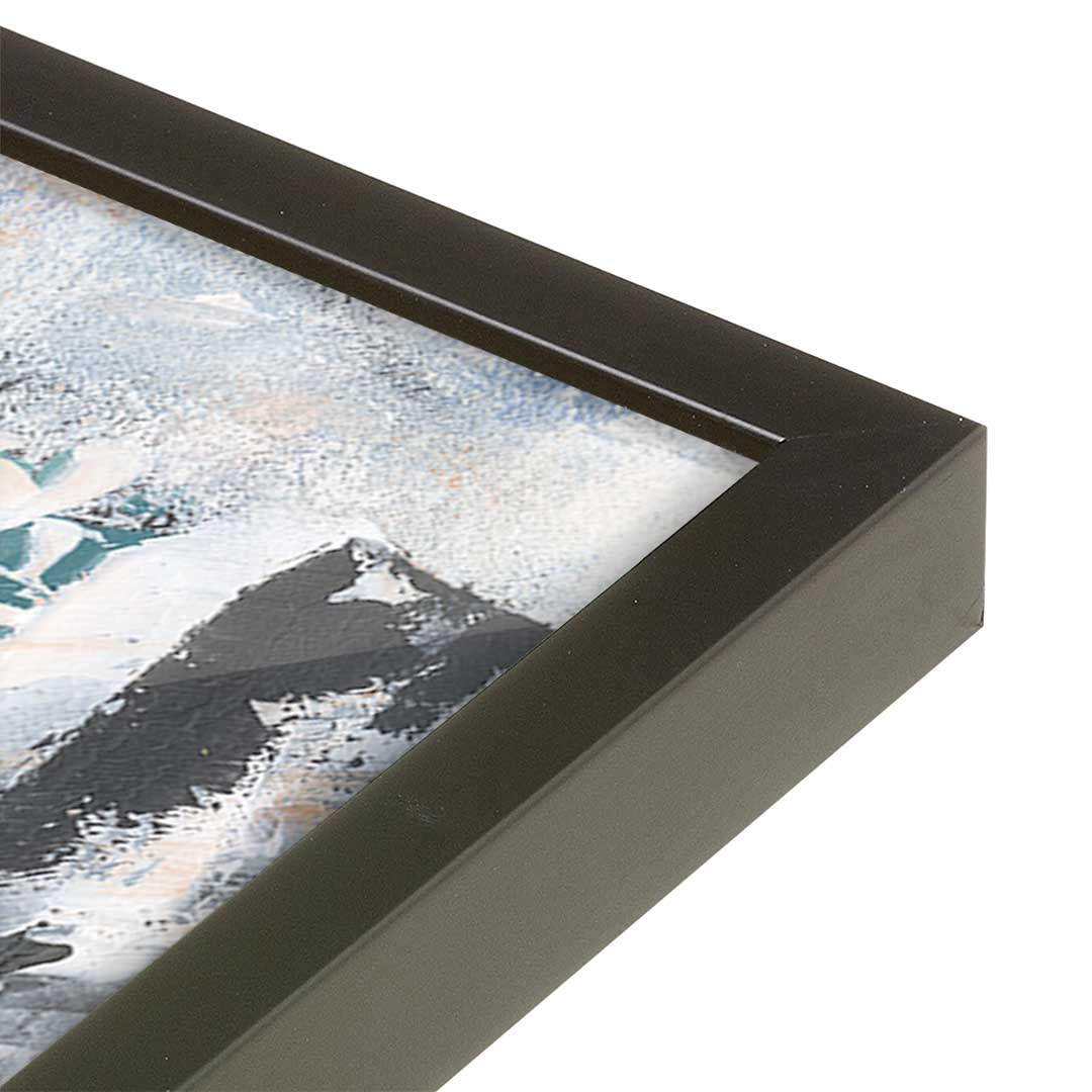 [Color:Satin Black], Picture of art in a Satin Black frame at an angle