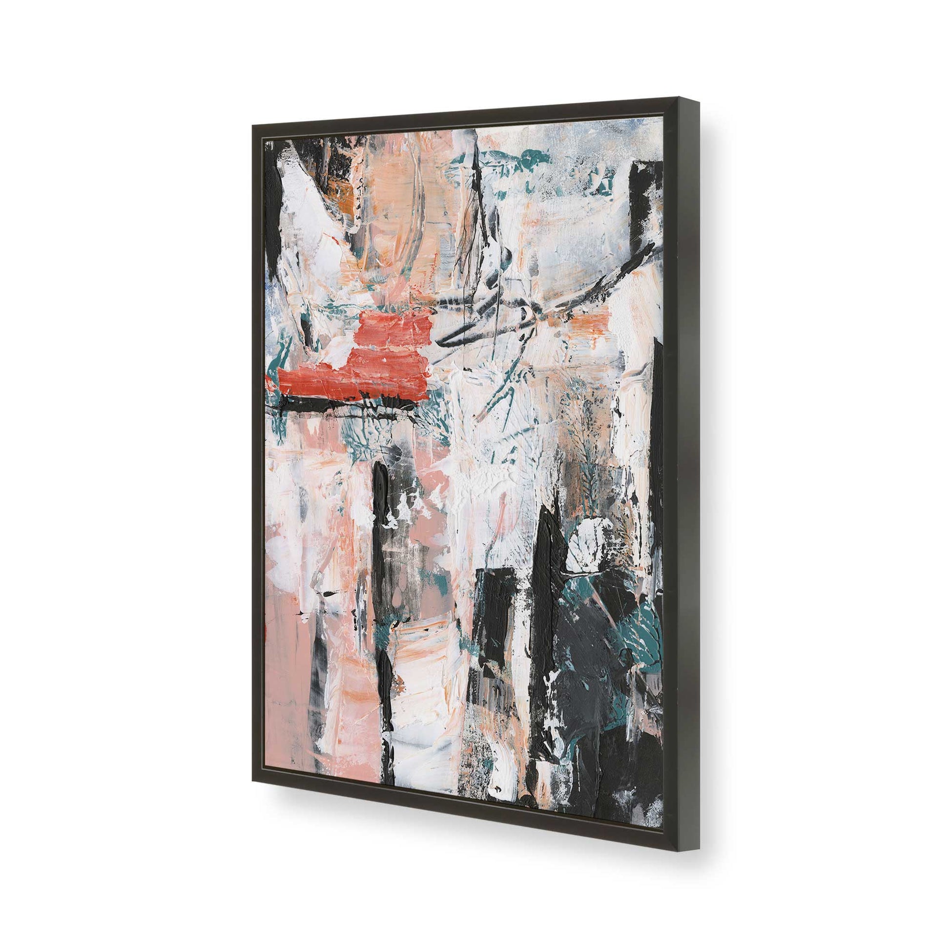 [Color:Satin Black], Picture of art in a Satin Black frame of the corner