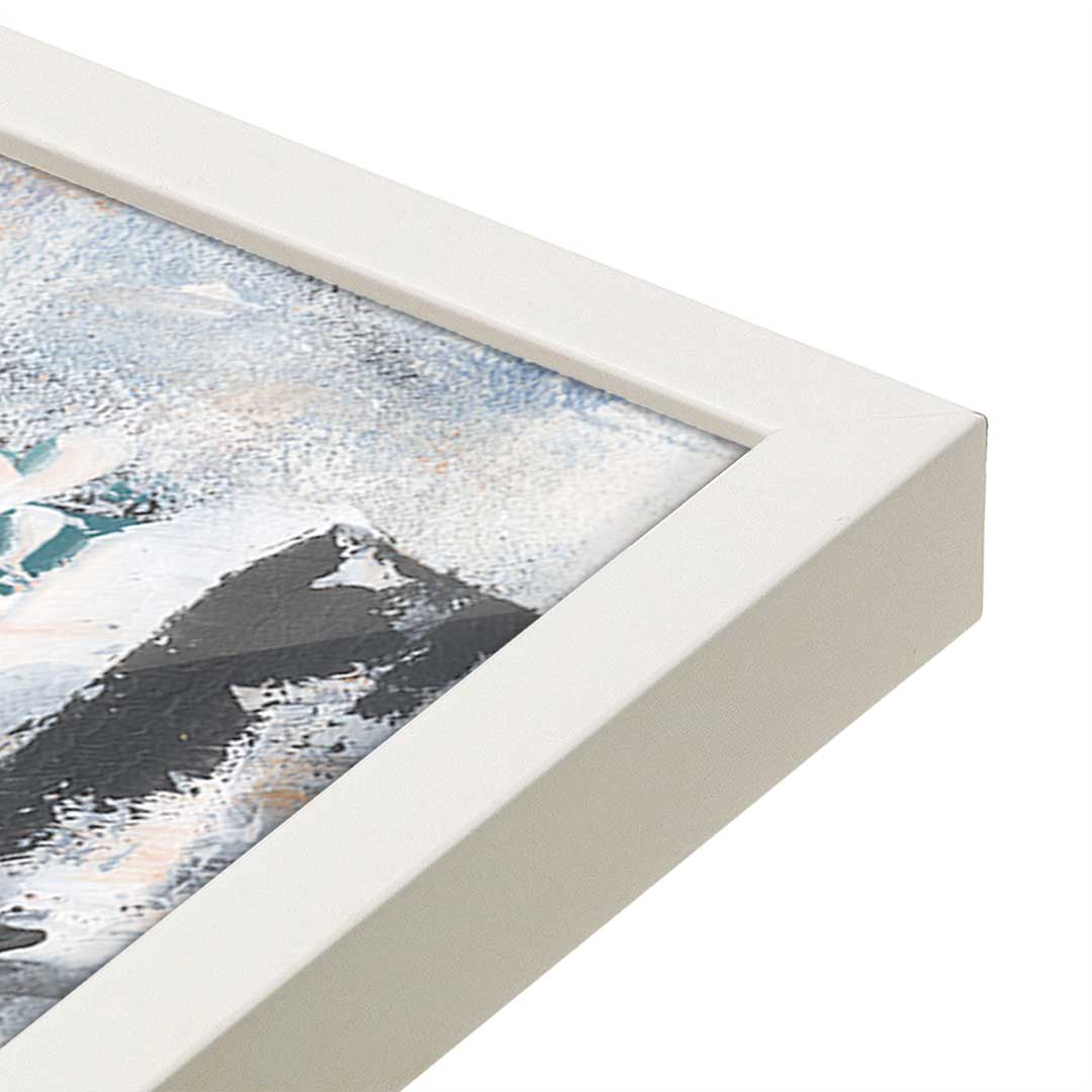 [Color:Opaque White], Picture of art in a Opaque White frame at an angle