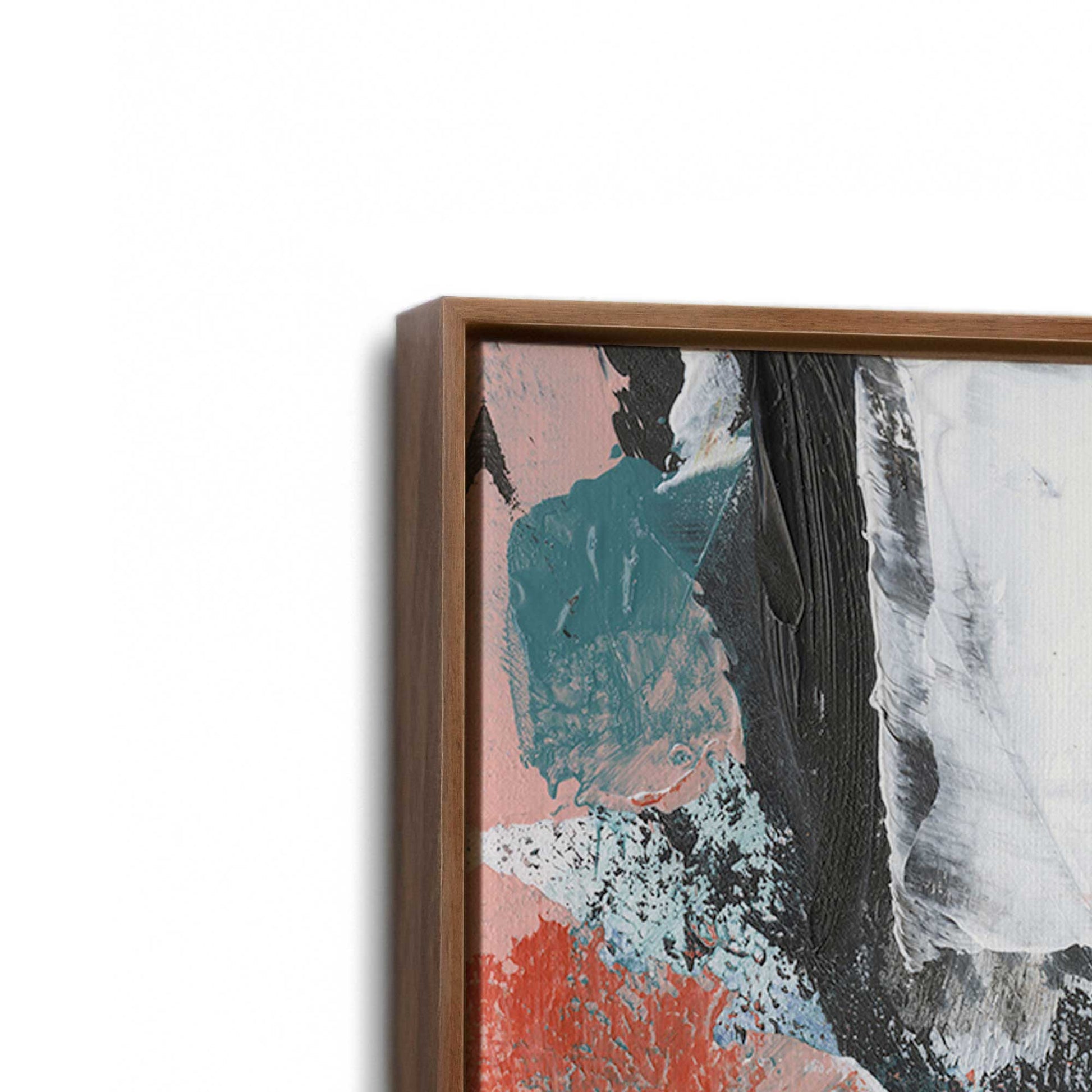 [Color:Walnut], Picture of art in a Walnut frame at an angle