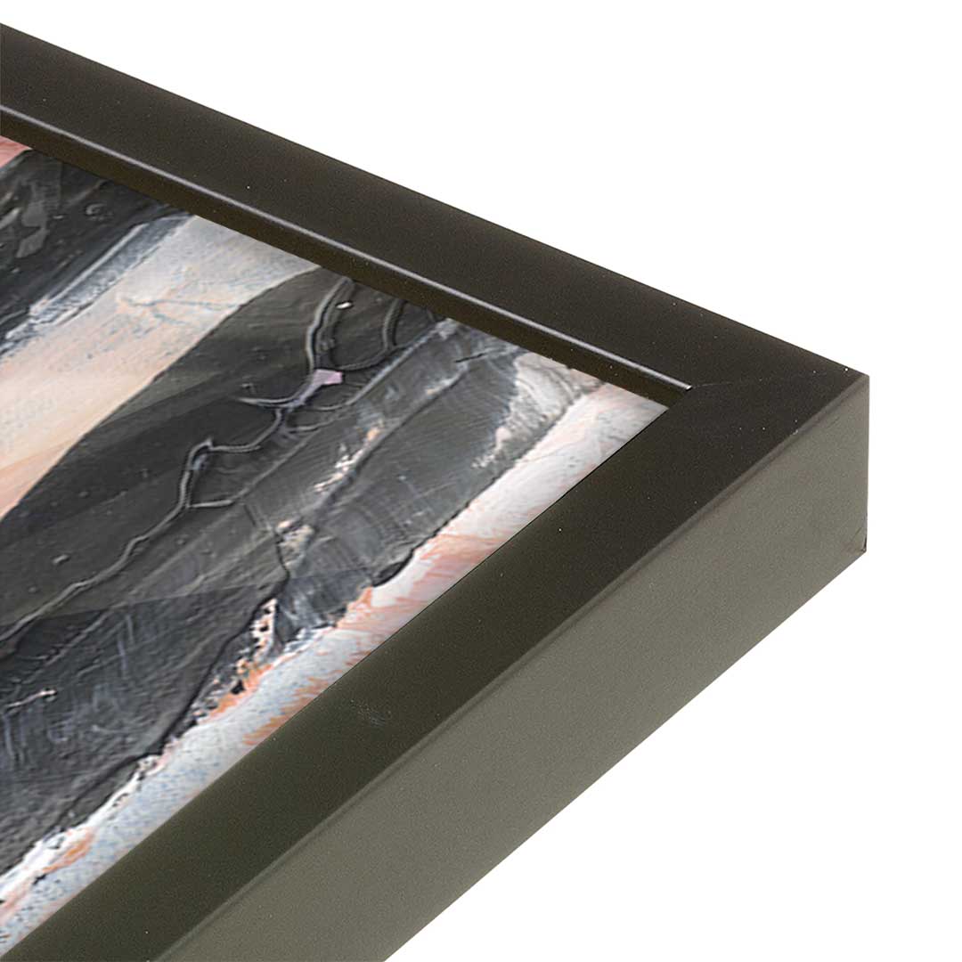 [Color:Satin Black], Picture of art in a Satin Black frame at an angle