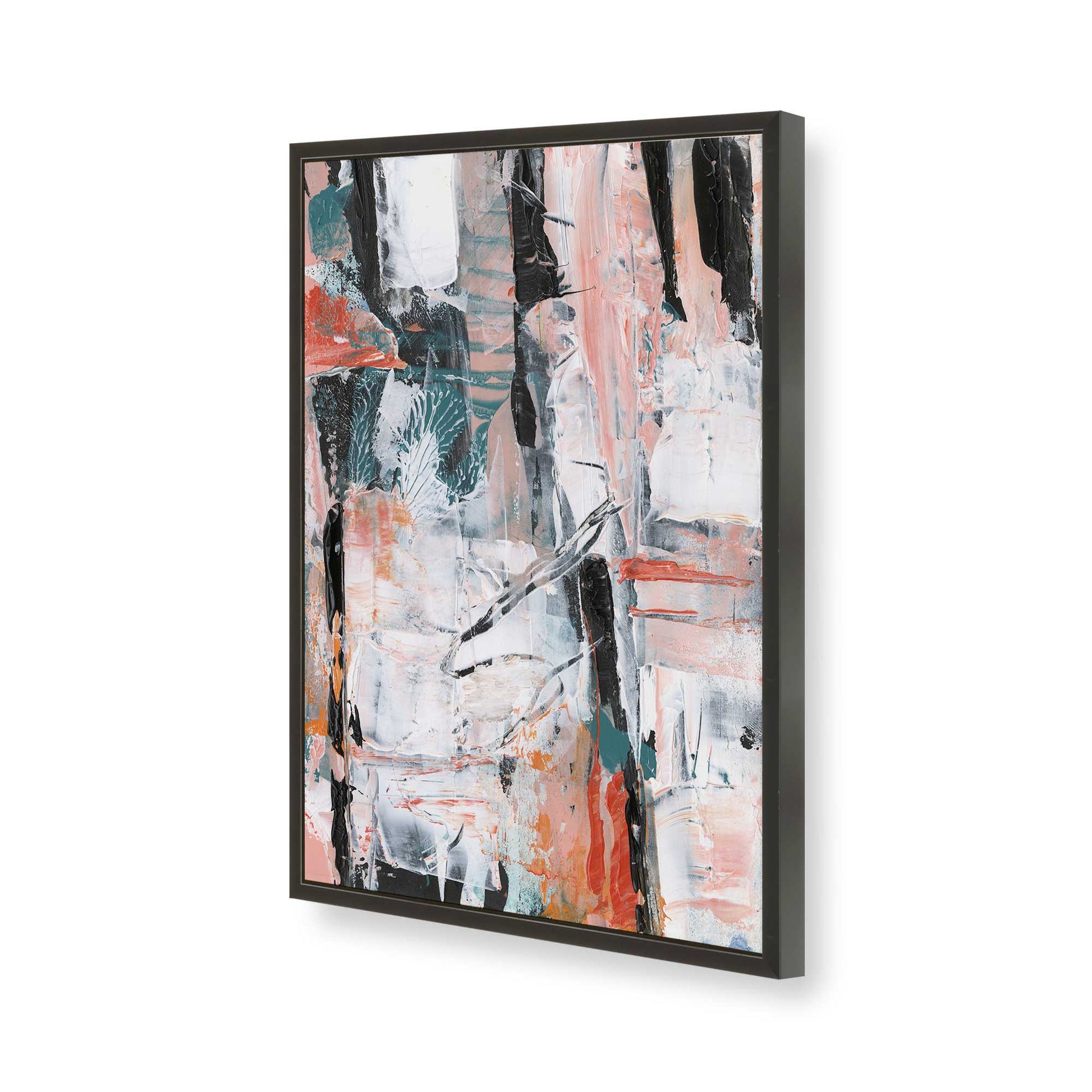 [Color:Satin Black], Picture of art in a Satin Black frame of the corner
